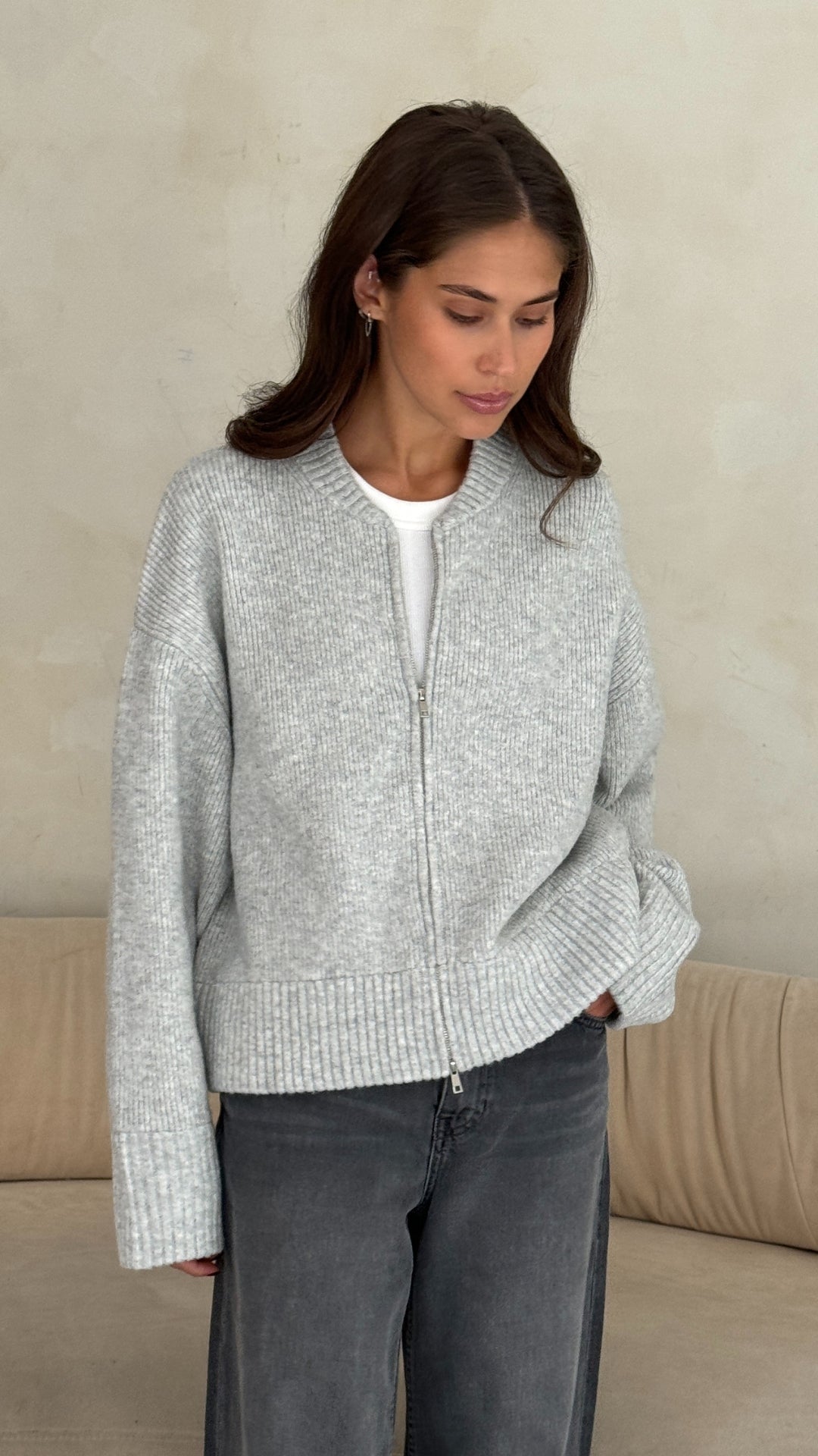 Charli – Zoe cardi in silver image 3
