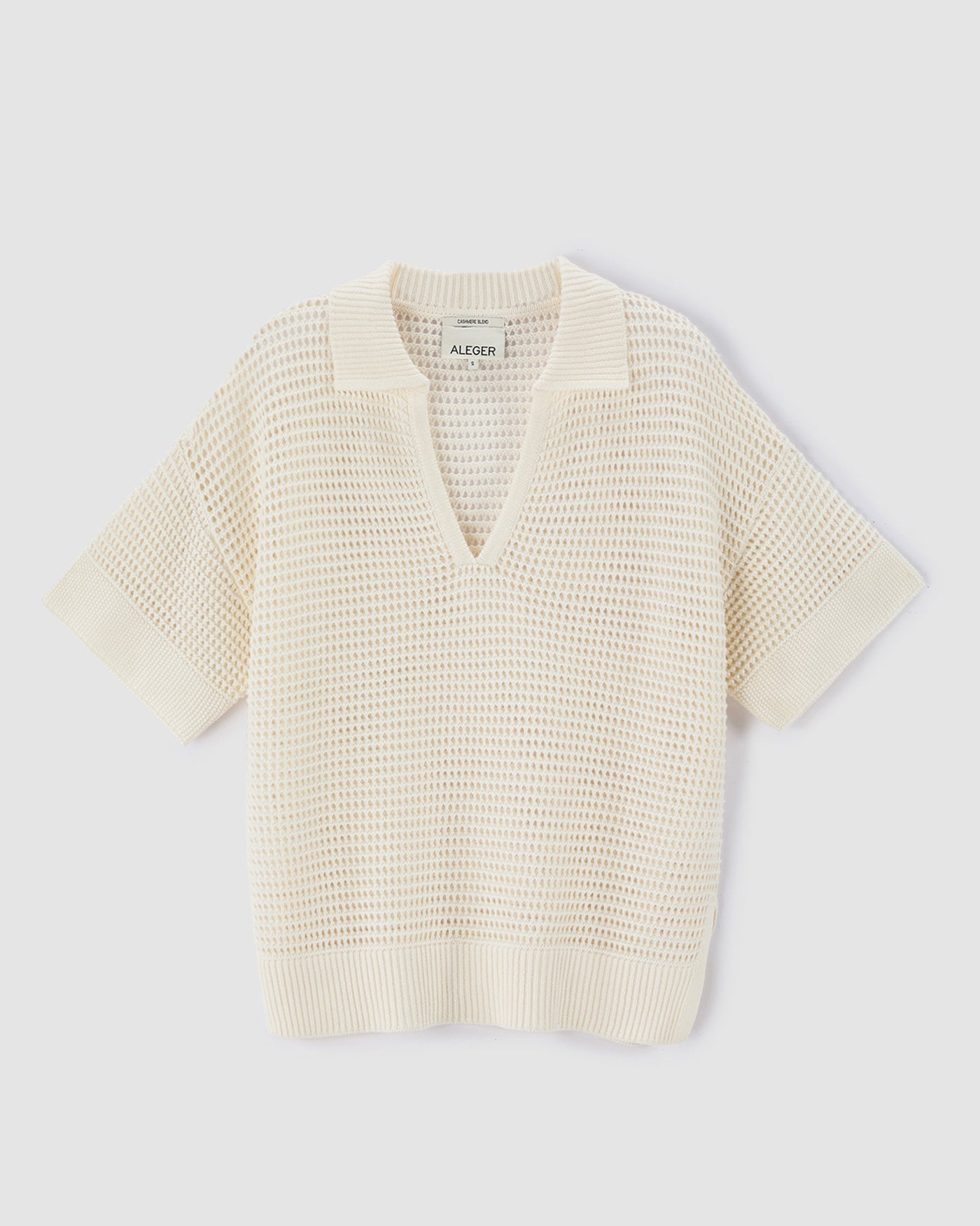 N.2305 Open Stitch Polo – Ivory