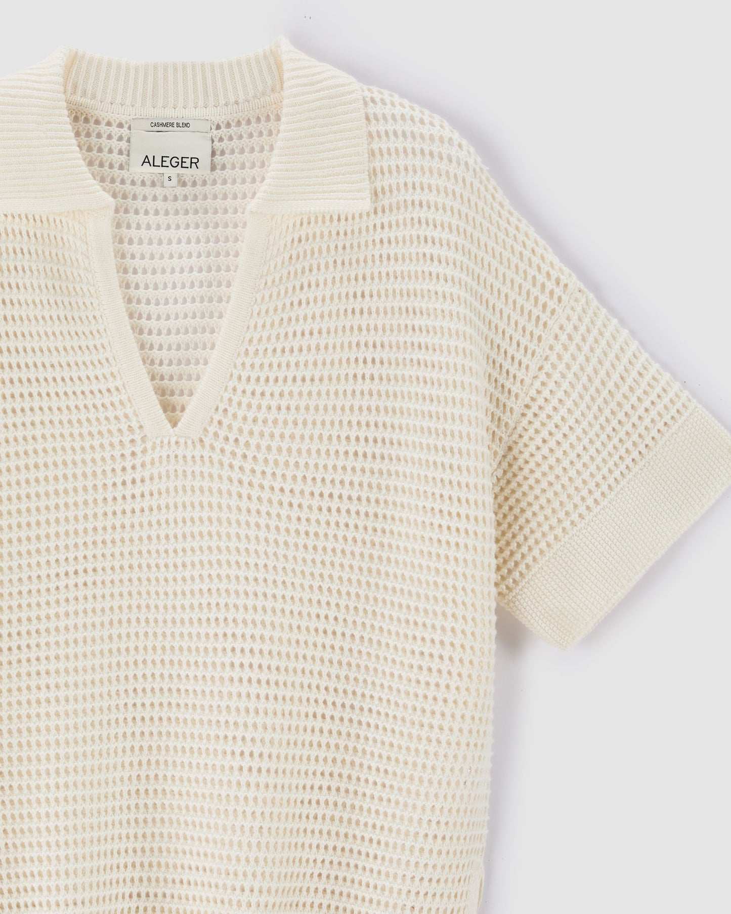 N.2305 Open Stitch Polo – Ivory