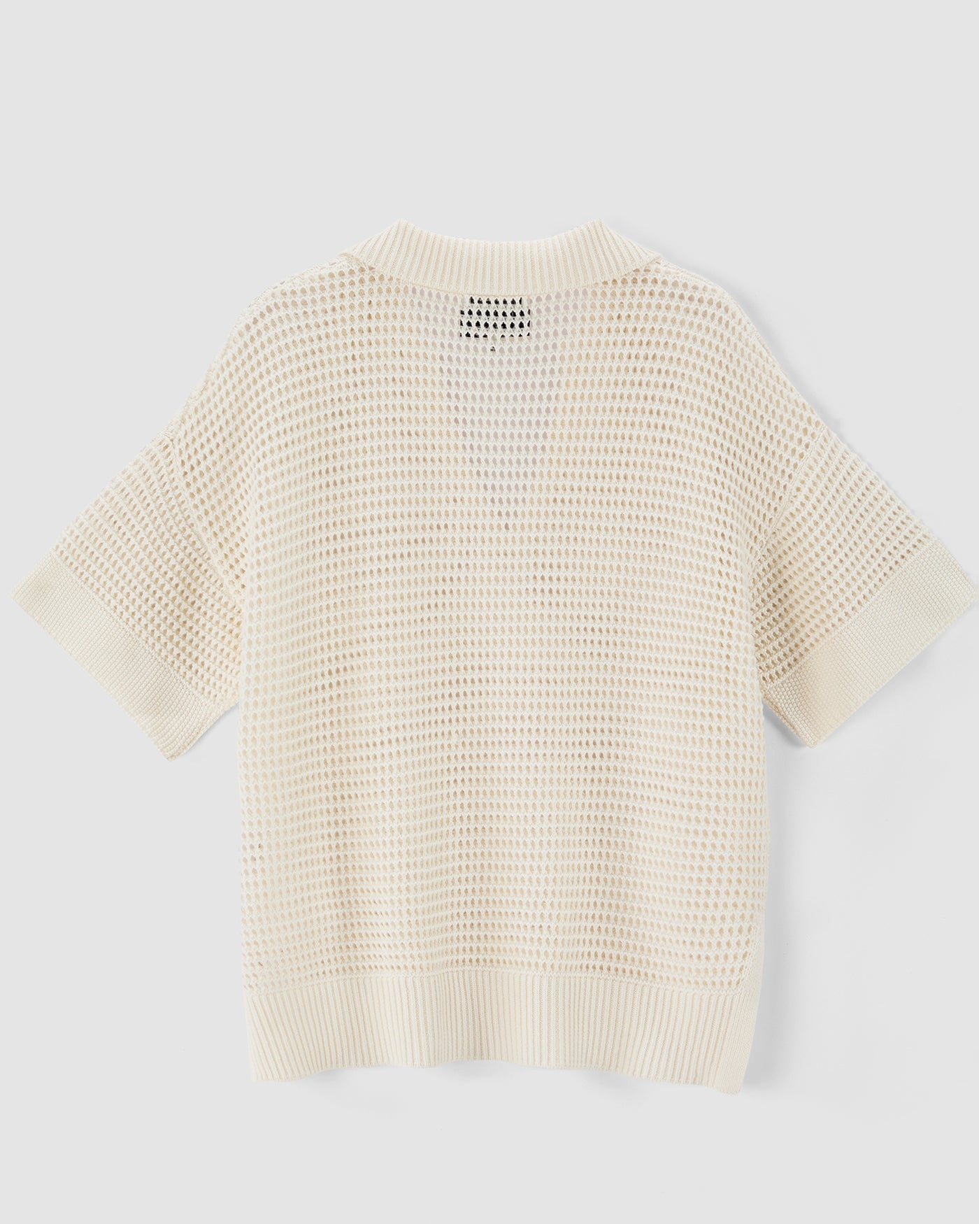 N.2305 Open Stitch Polo – Ivory