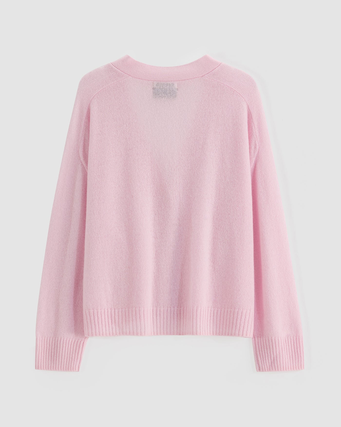 N.2275 Cashmere Featherweight Cardi – Pearl Pink
