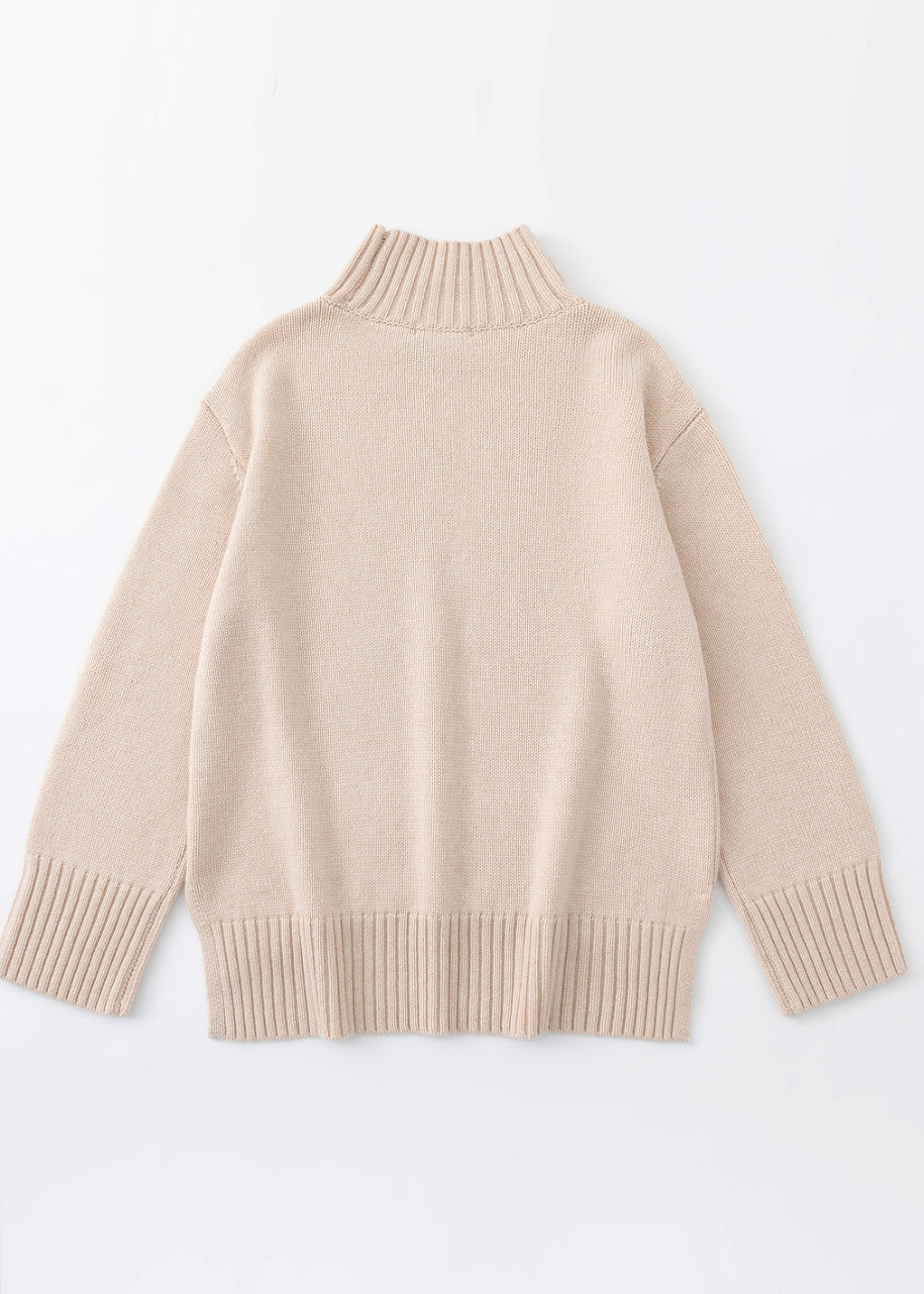 Aleger cashmere jumper N.325 in shell beige flat lay back