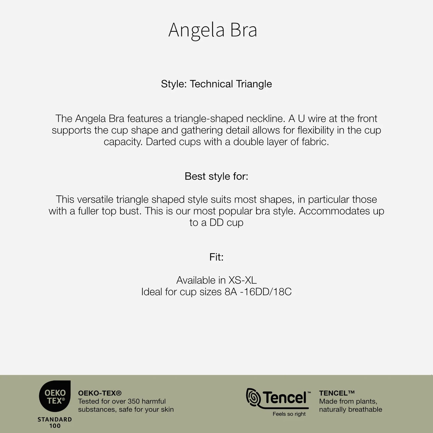 Videris angela bra technical info
