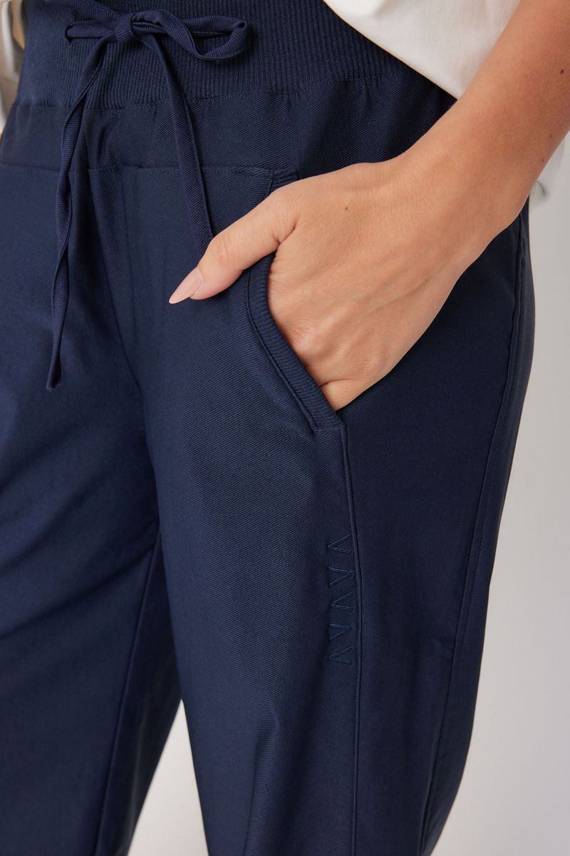 Alexandra arden pants in navy close up front