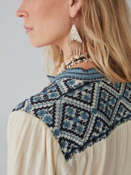 Maison Hotel Beth blouse back shot close up