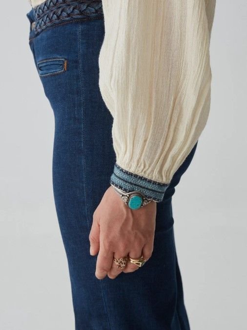 Maison Hotel Beth blouse side on close up of cuff