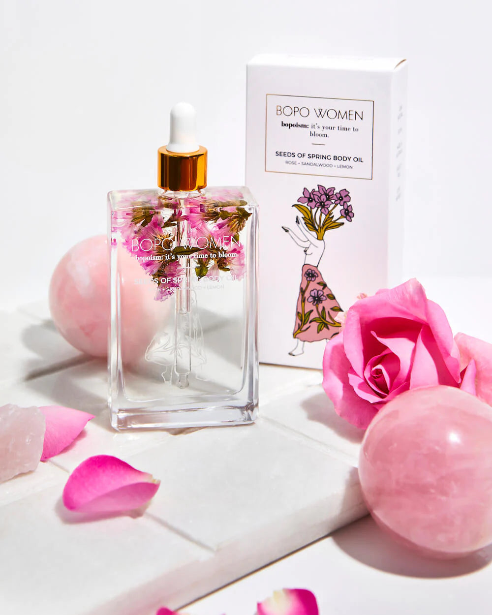 seeds of spring body oil with box