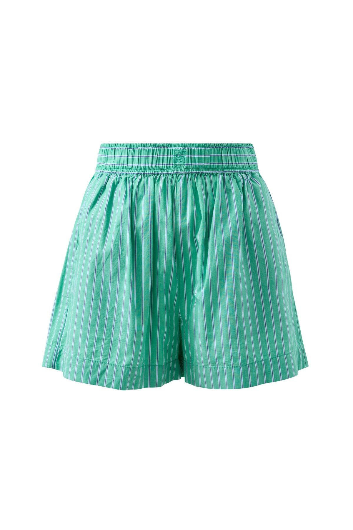 Ceres Life Mila Short in Zesty green stripe flat lay