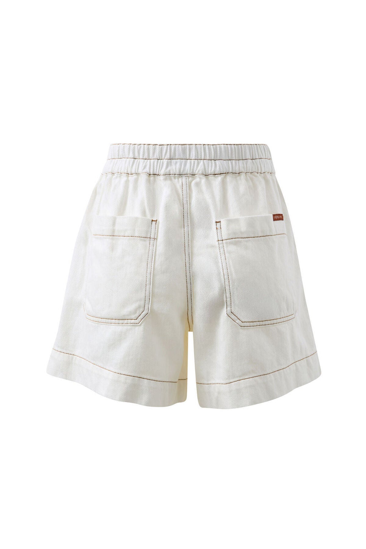 Ceres Life Weekender Short in Fresh Ecru flat lay back shot