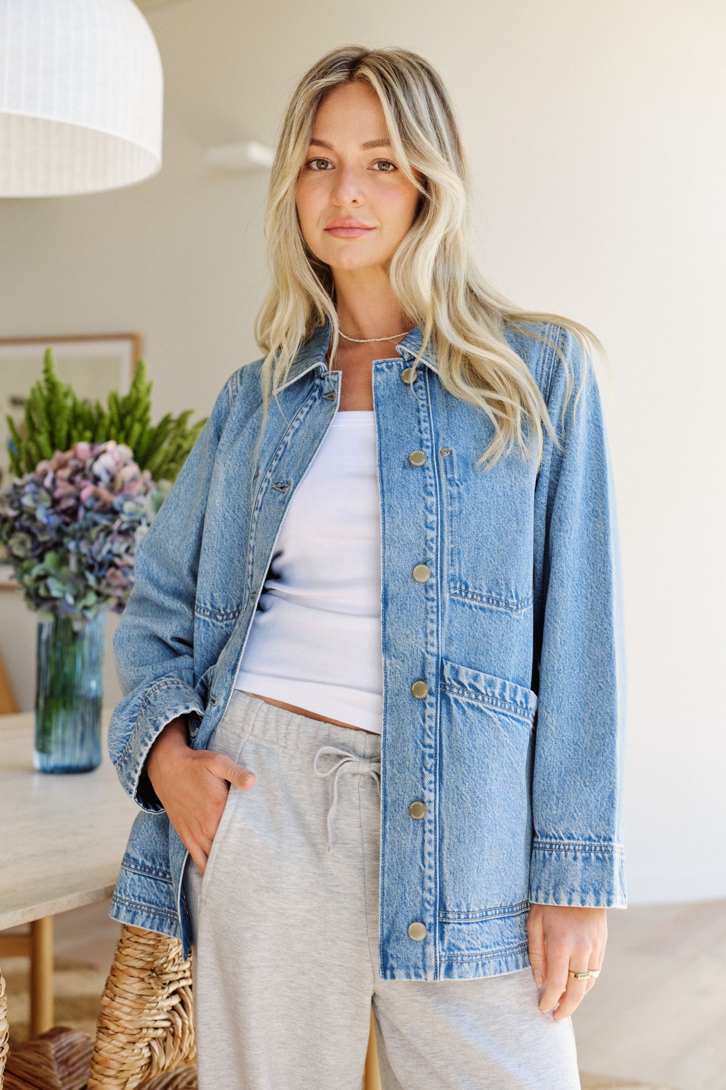 Ceres Life Ava Chore Shacket – on model