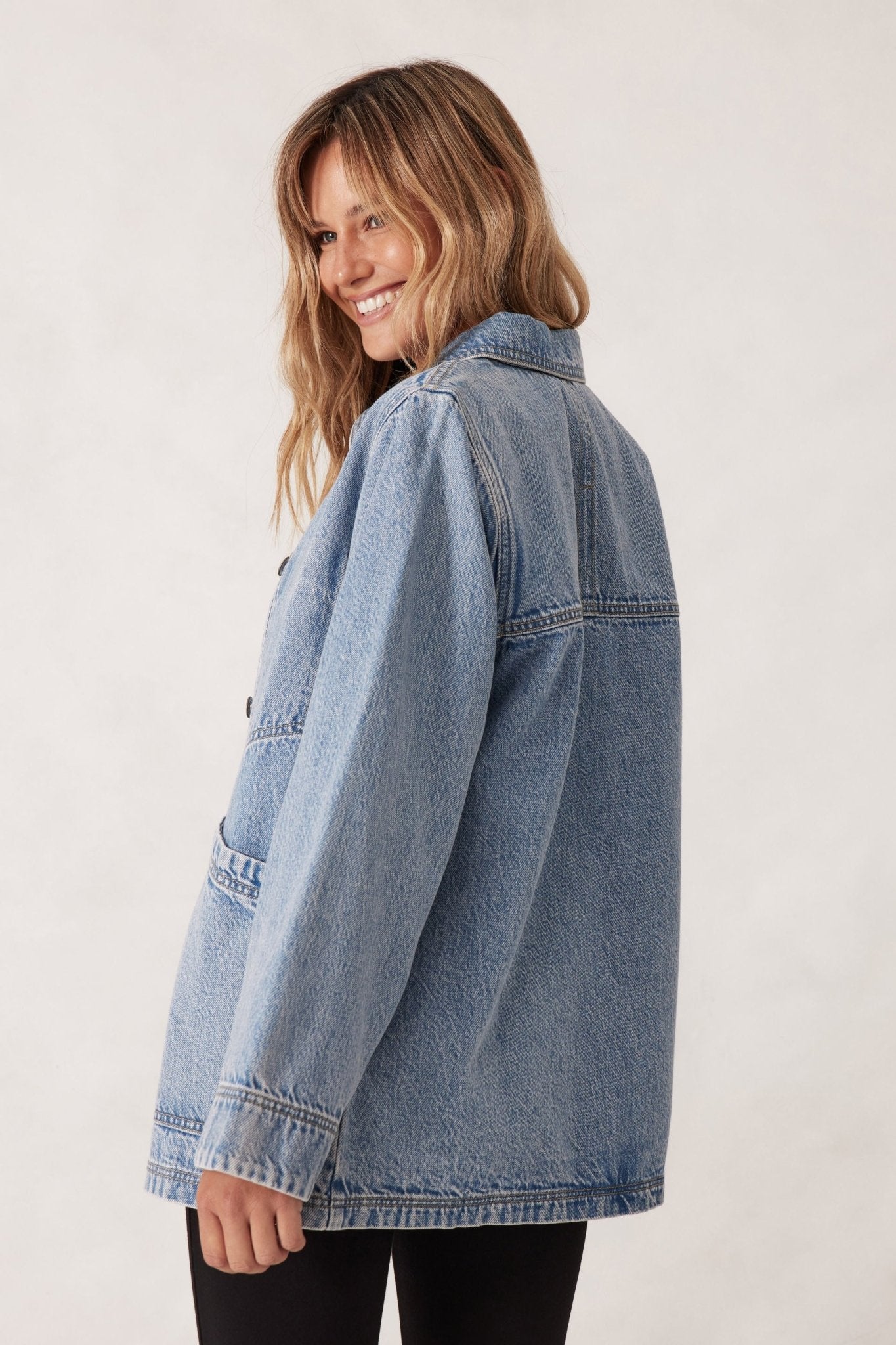 Ceres Life Ava Chore Shacket – back shot