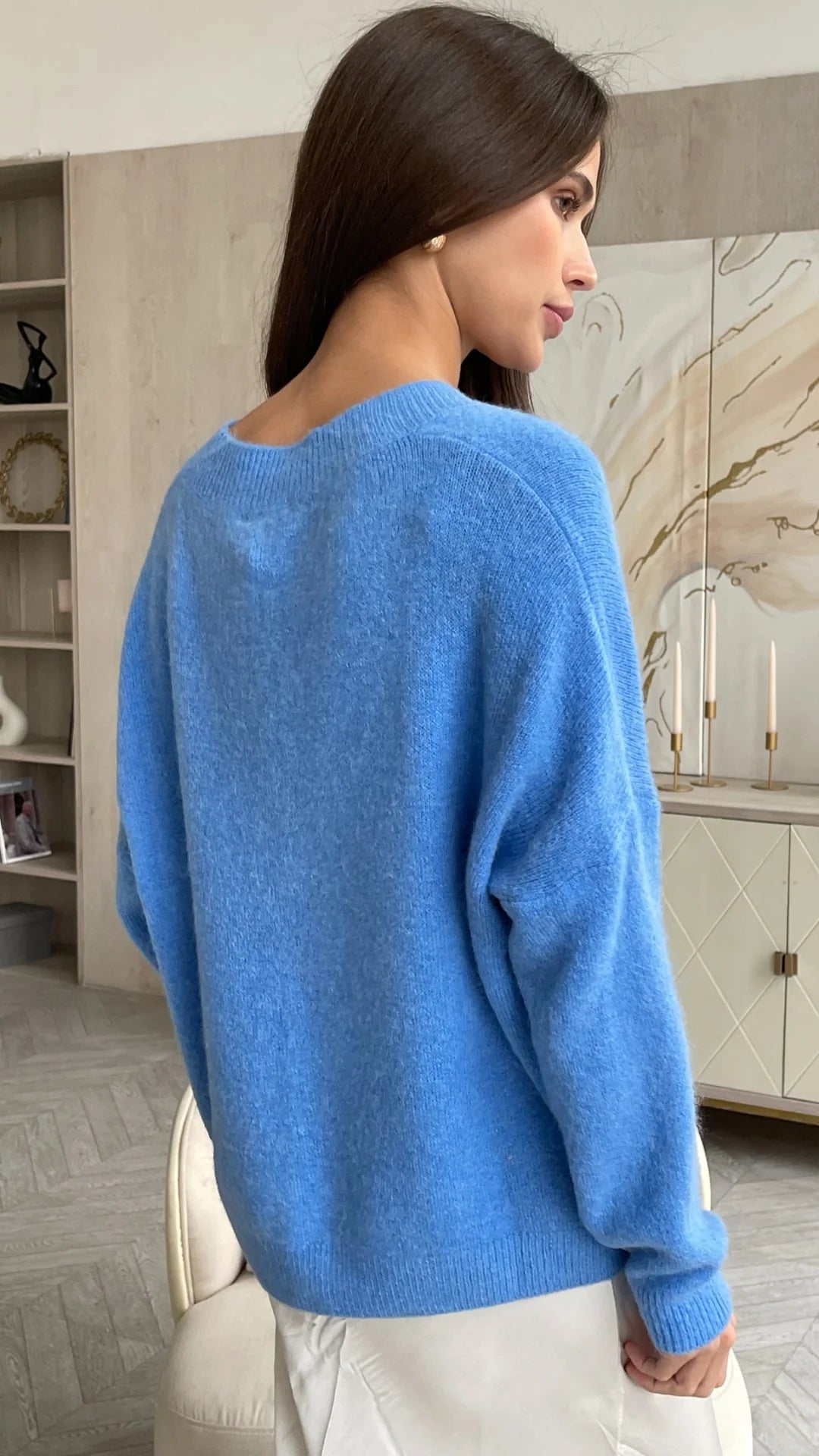 Charli april sweater in sky back shot