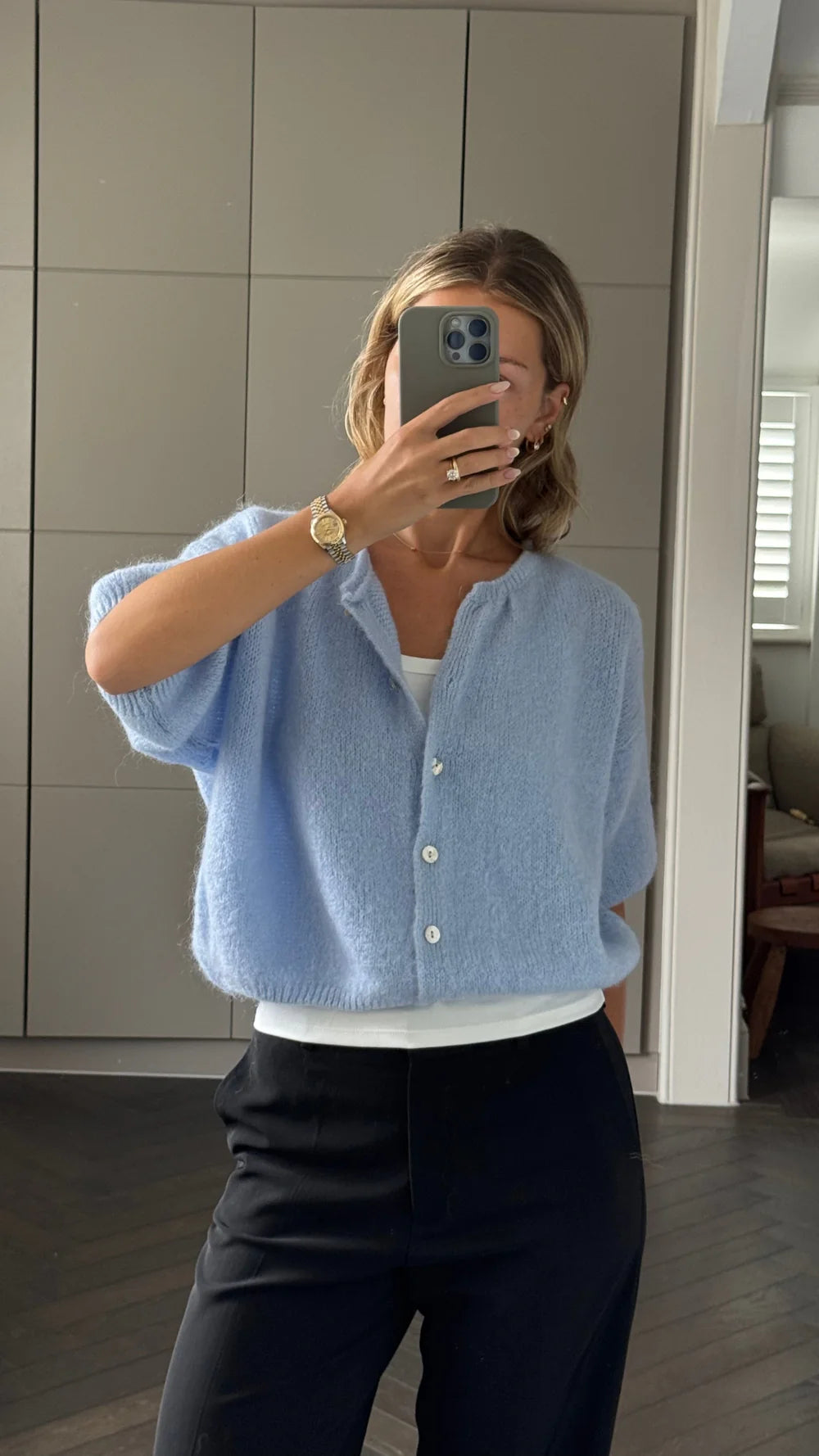 Charli Emme Cardi in sky blue 4