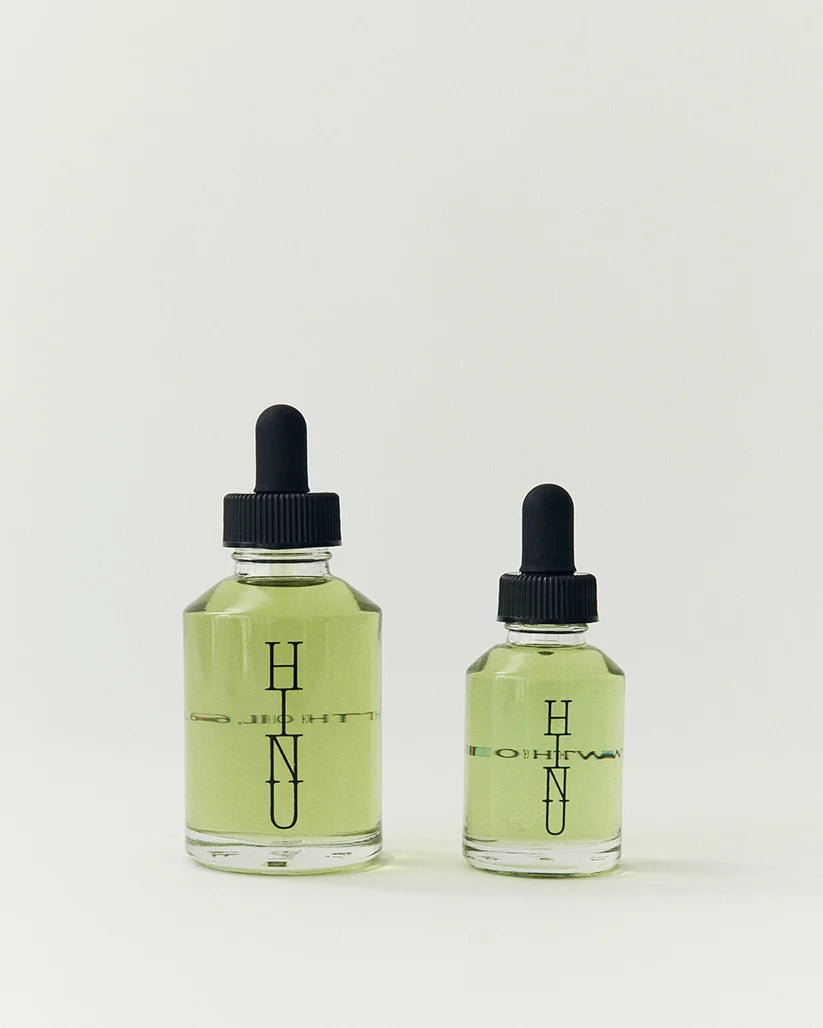 Hinu hair oil 30ml & 60ml side by side