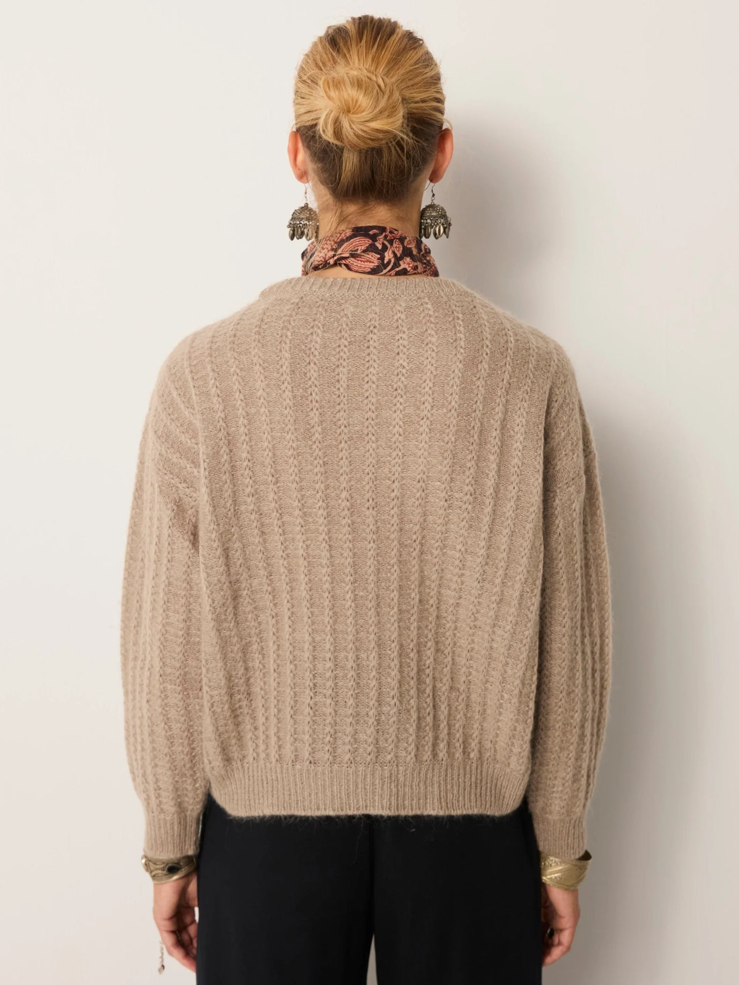 Maison Hotel Nina sweater – ivory back shot