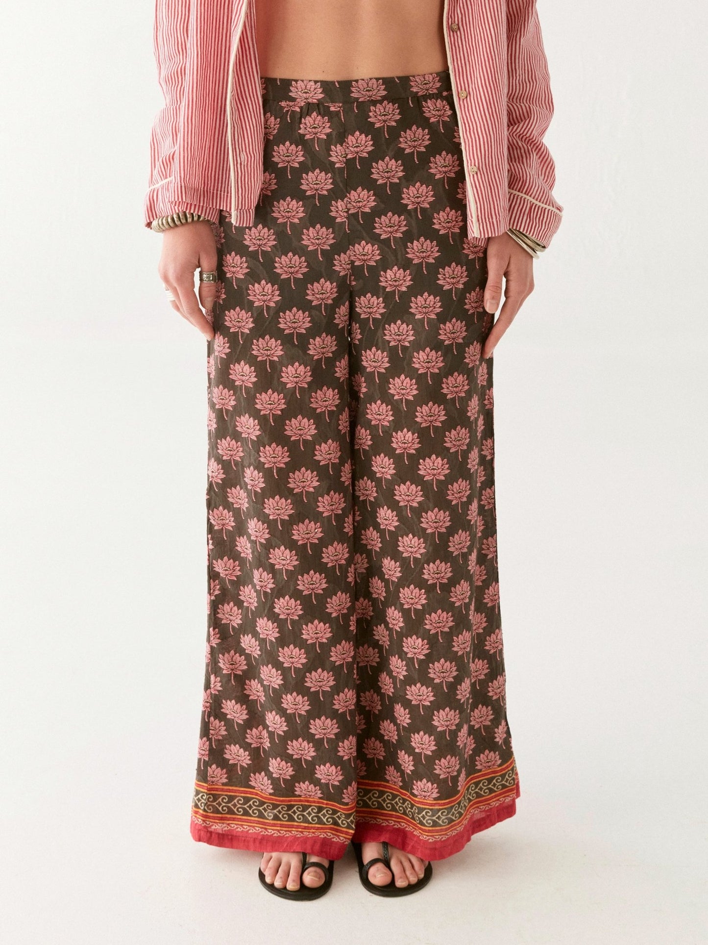 Maison Hotel Hugo Pant – Lotus Mondrian print 1