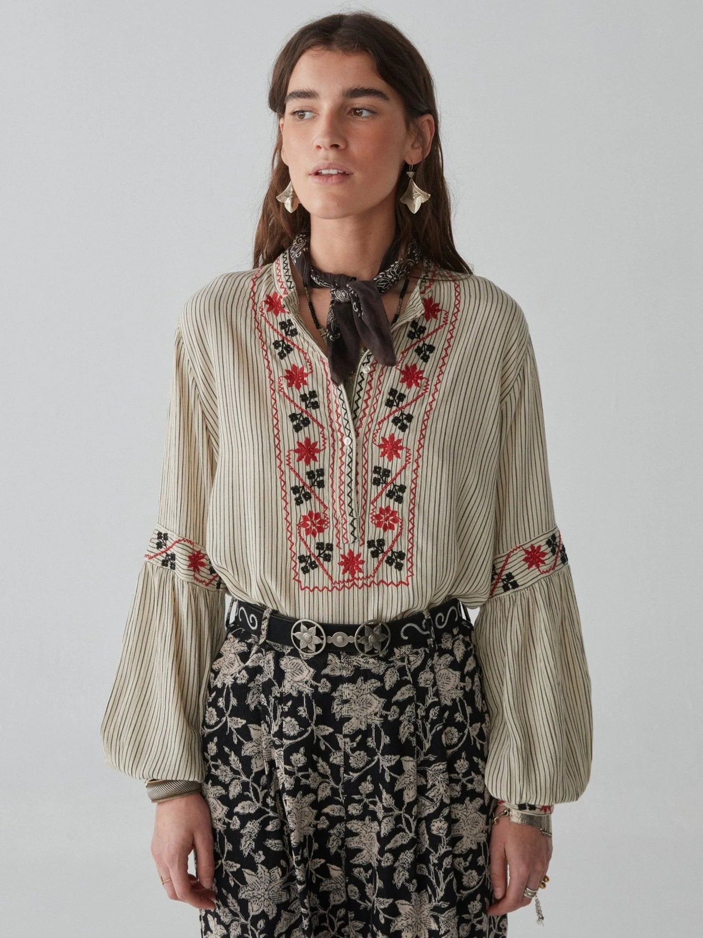 Maison Hotel Tina Blouse in stripes 1