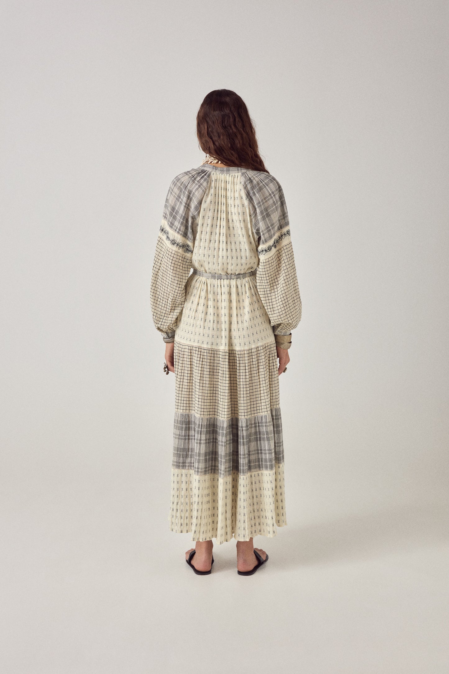Maison Hotel Alba Dress Patchwork Notes back shot