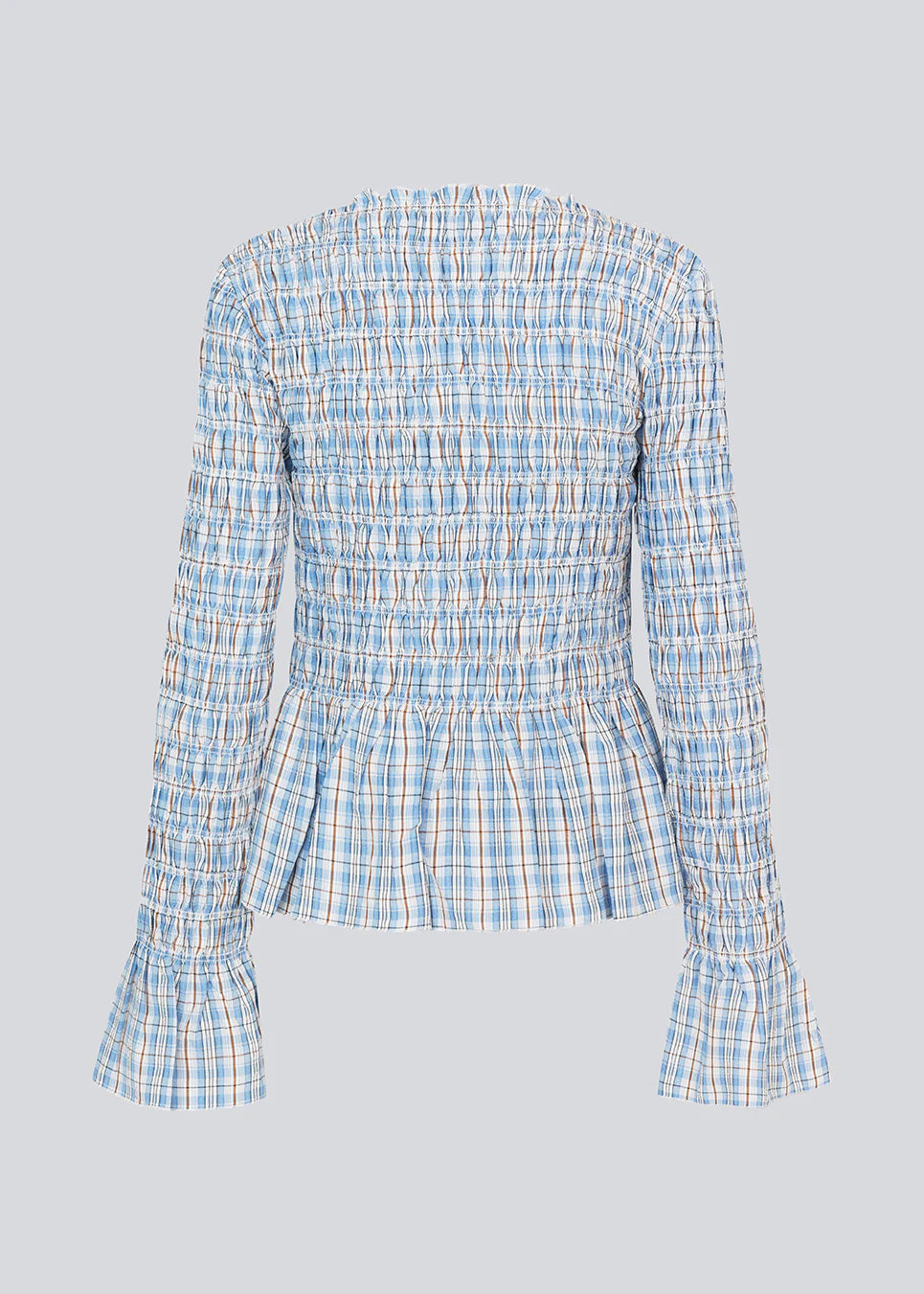 Magda Long-sleeve Top – Blue Check
