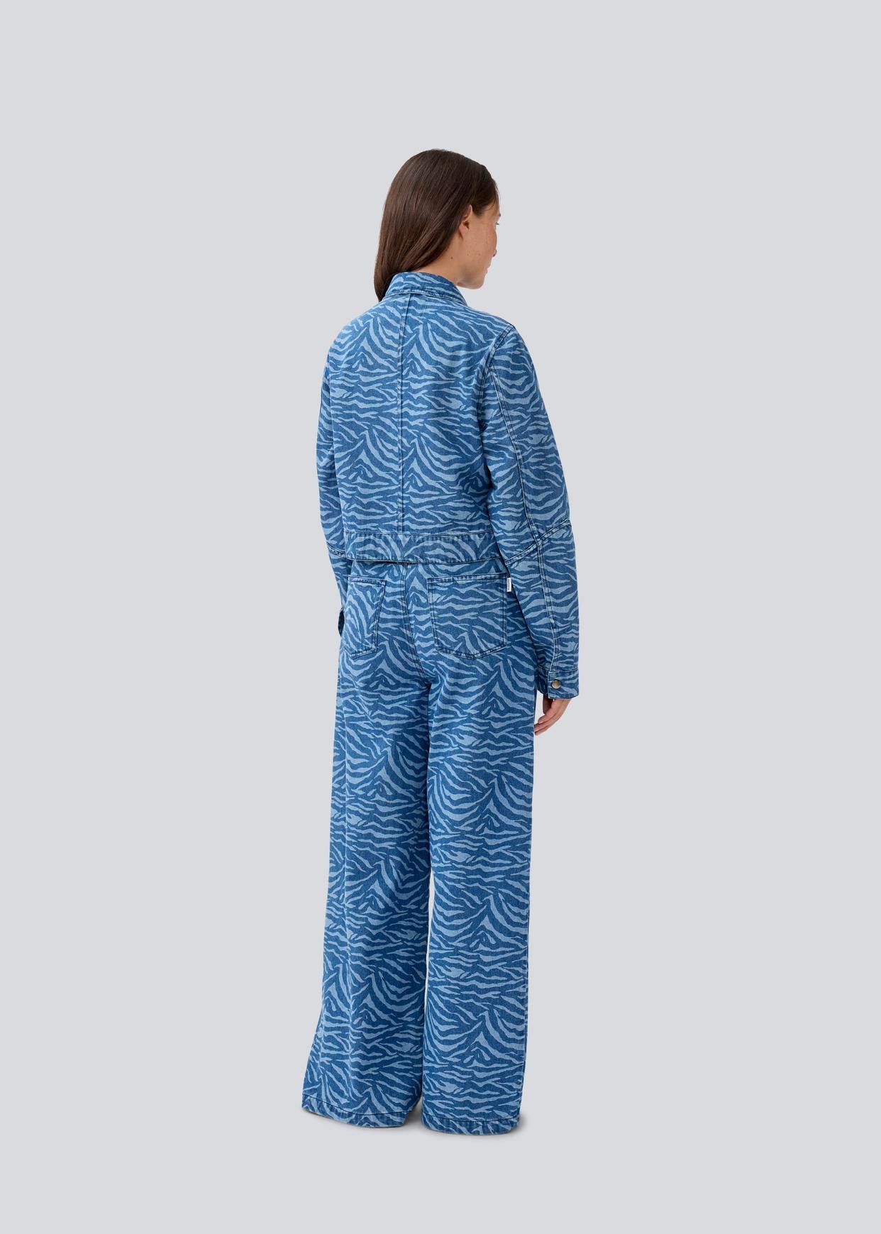 Modstrom Mase MD Jacket – Blue Zebra on model back shot