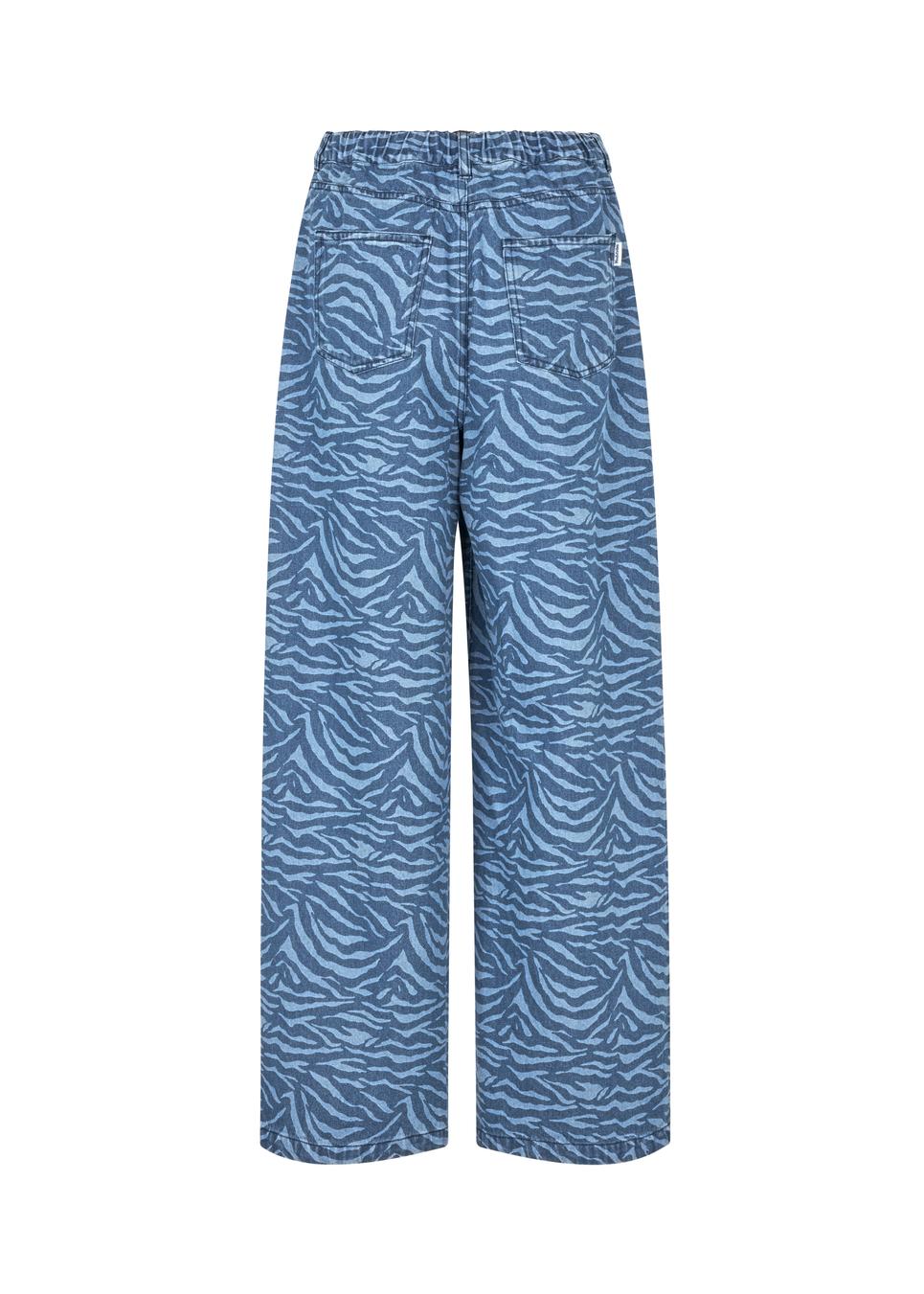 Modstrom Mase MD Pants – Blue Zebra flat lay back shot