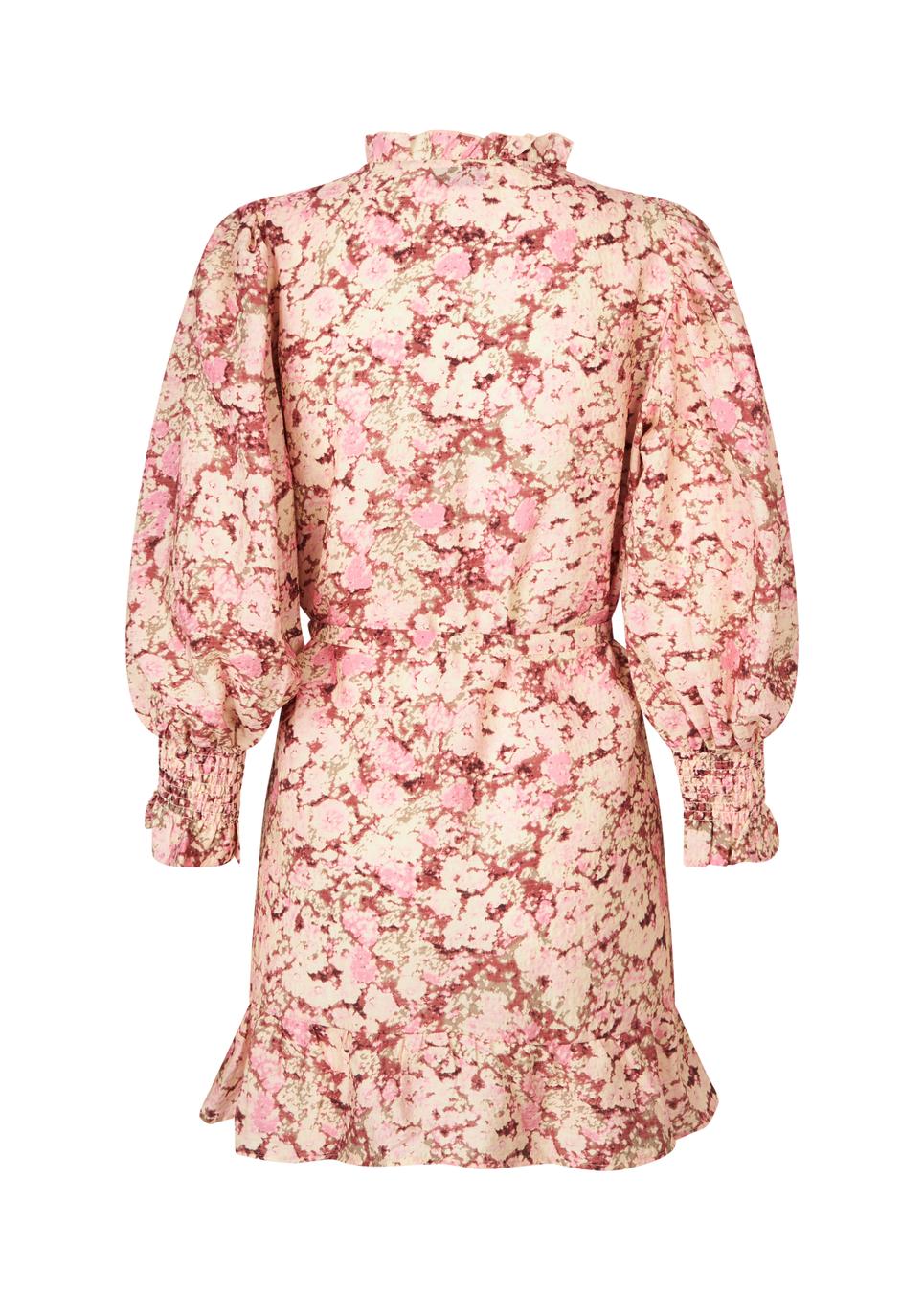 Melia Print Long-Sleeve Dress – Pink Blossom