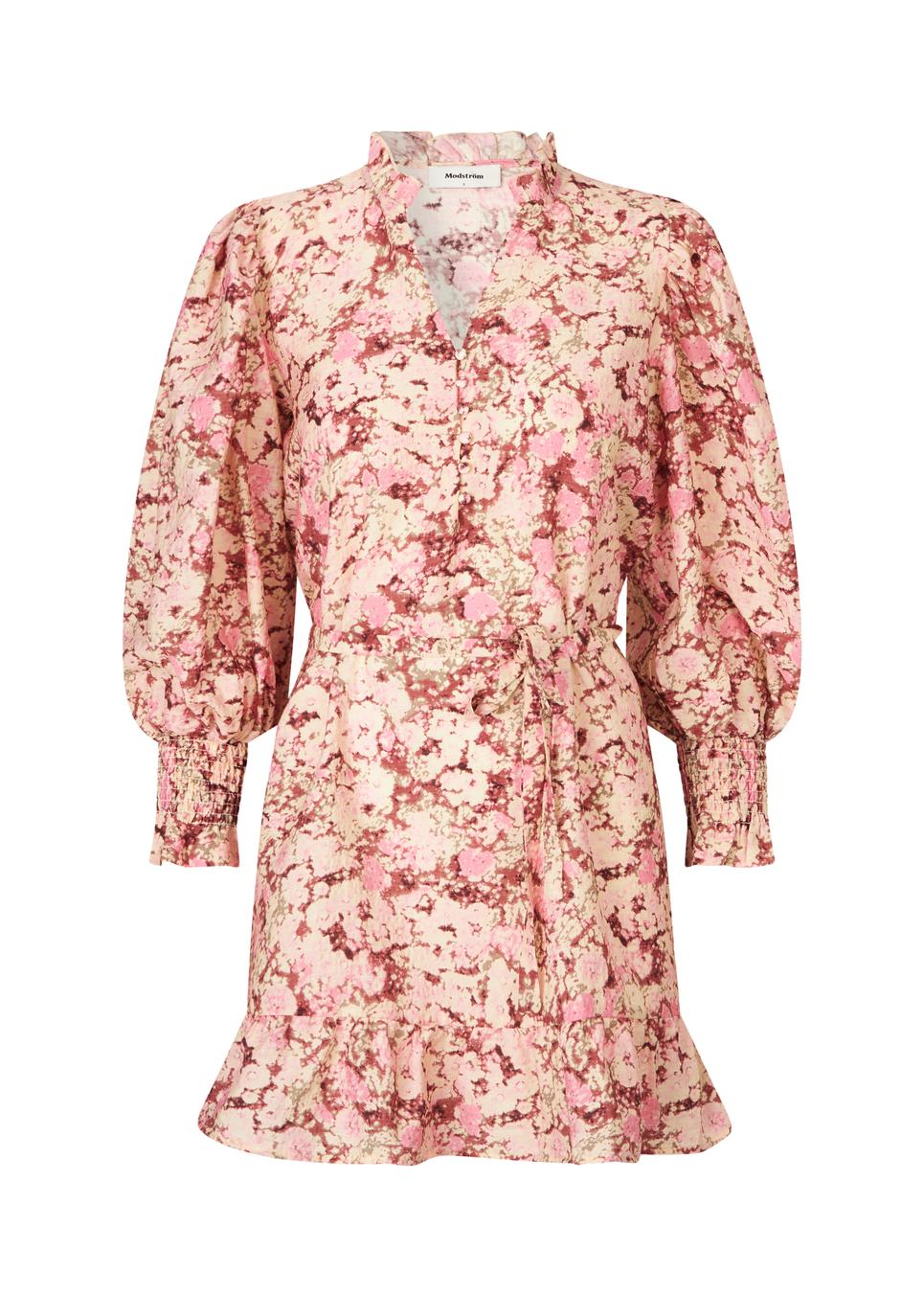 Melia Print Long-Sleeve Dress – Pink Blossom