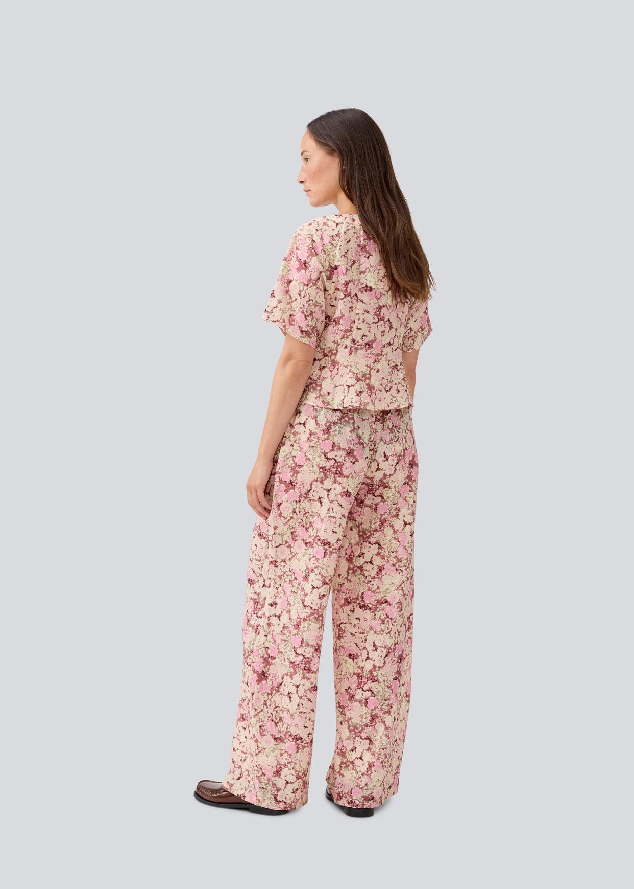 Melia Print Pants – Pink Blossom