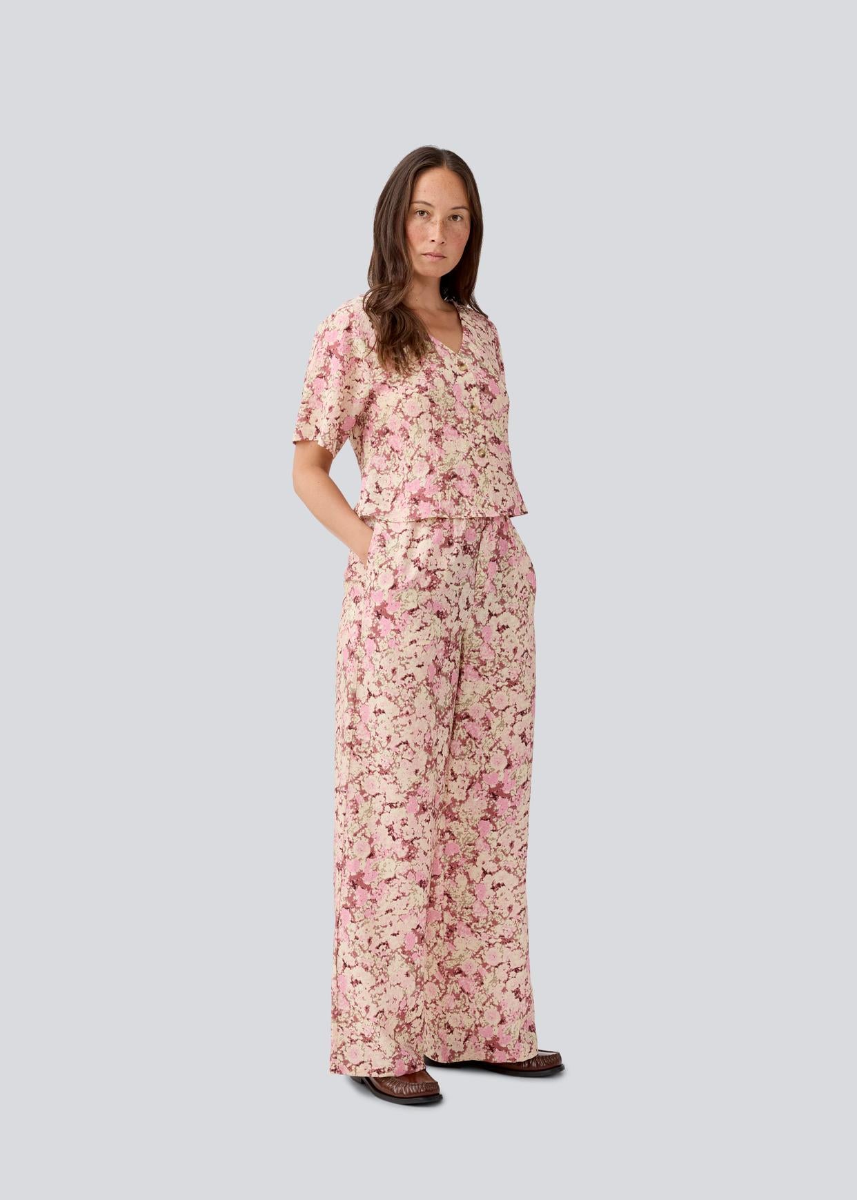 Melia Print Pants – Pink Blossom