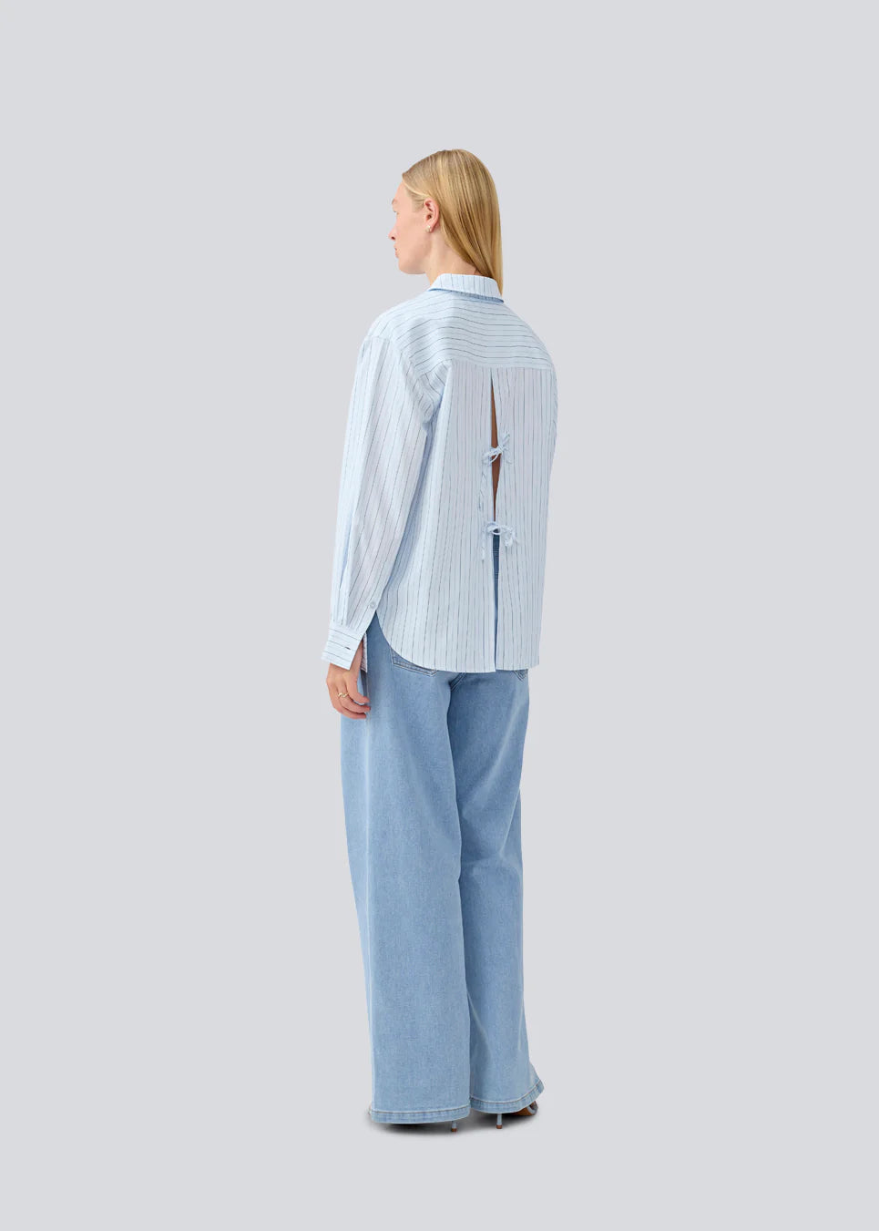 Mille Stripe Shirt – Light Blue & Navy Stripe