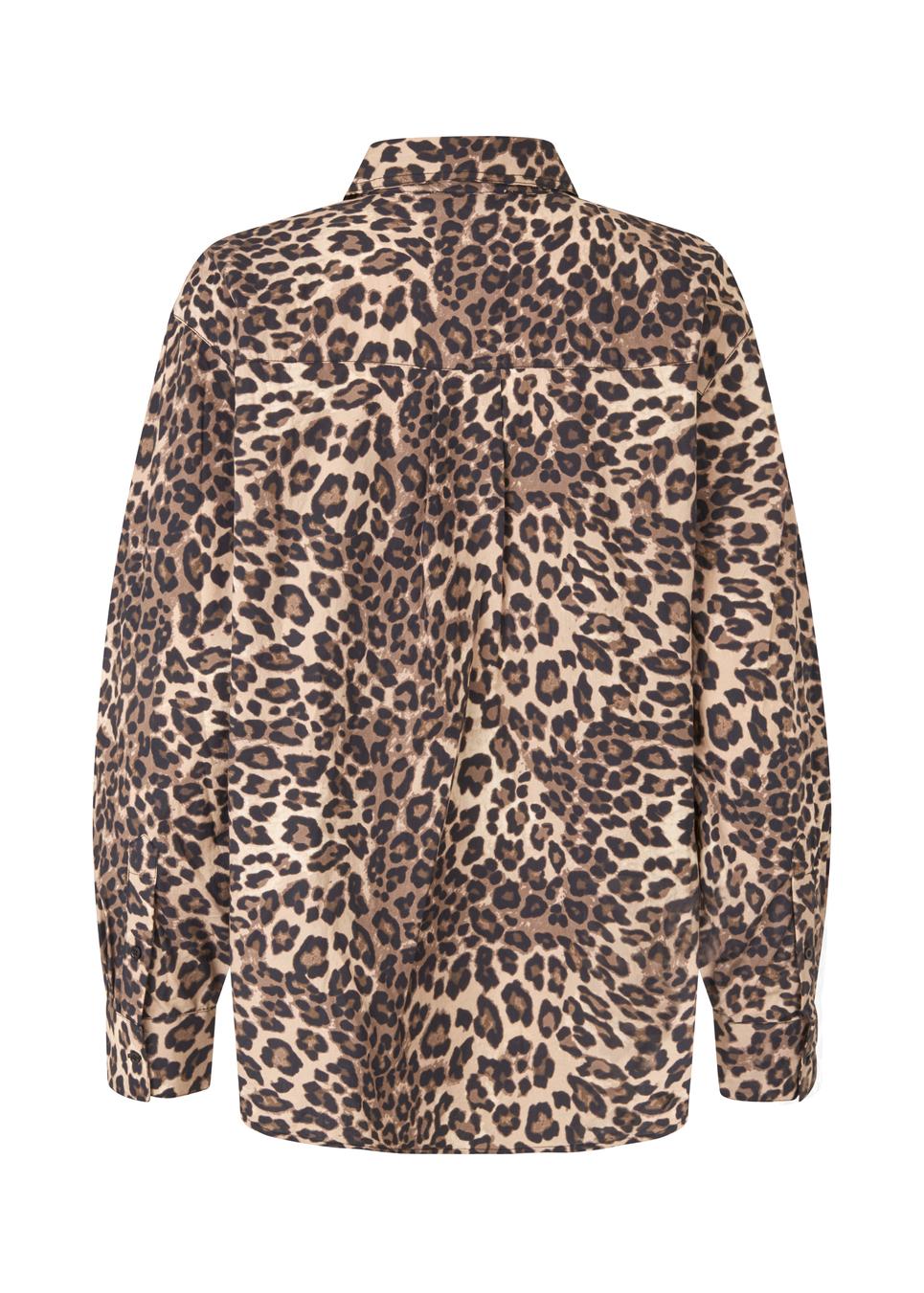 Modstrom Mood MD Leopard Print Shirt flat lay back shot