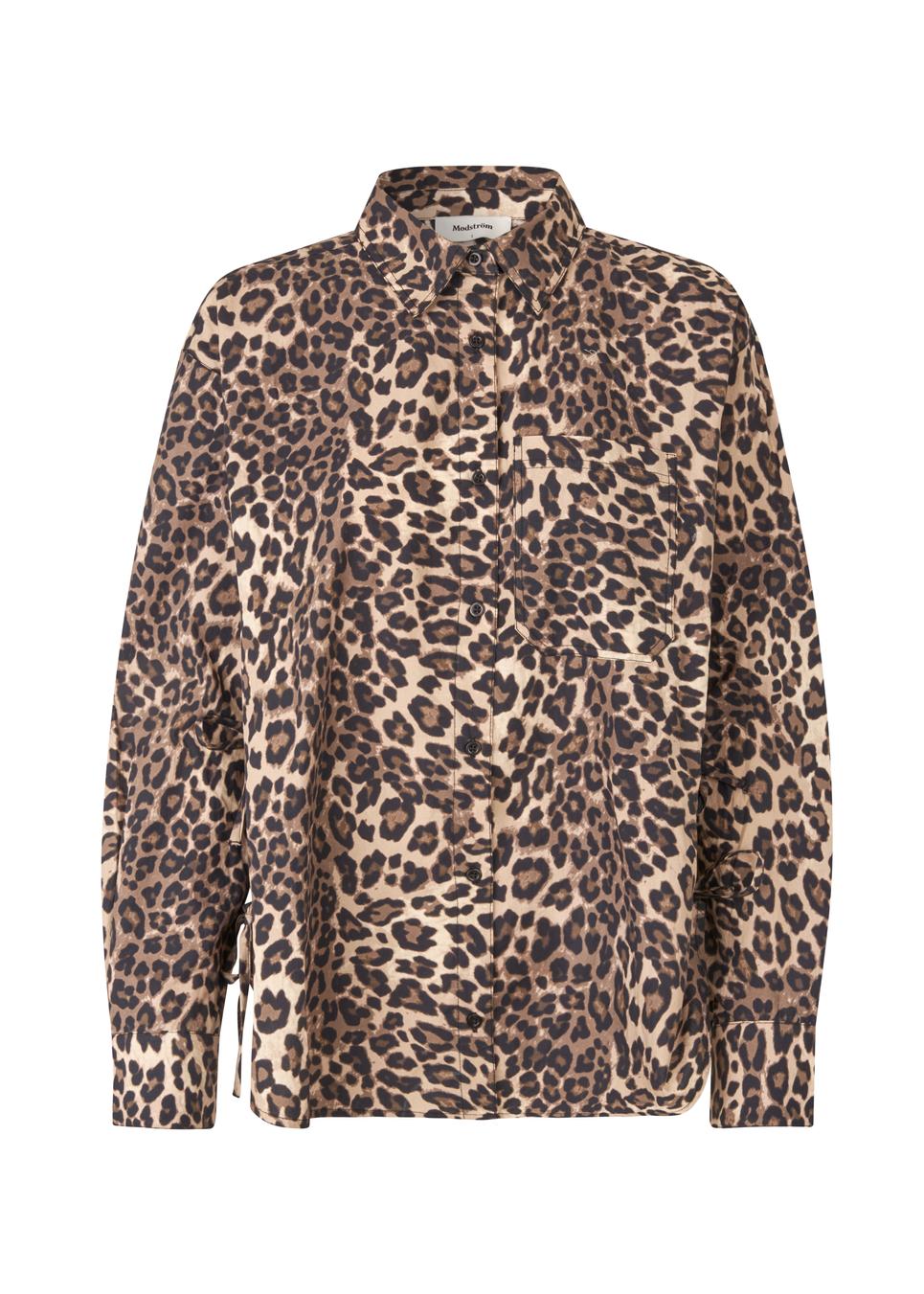 Modstrom Mood MD Leopard Print Shirt flat lay front shot