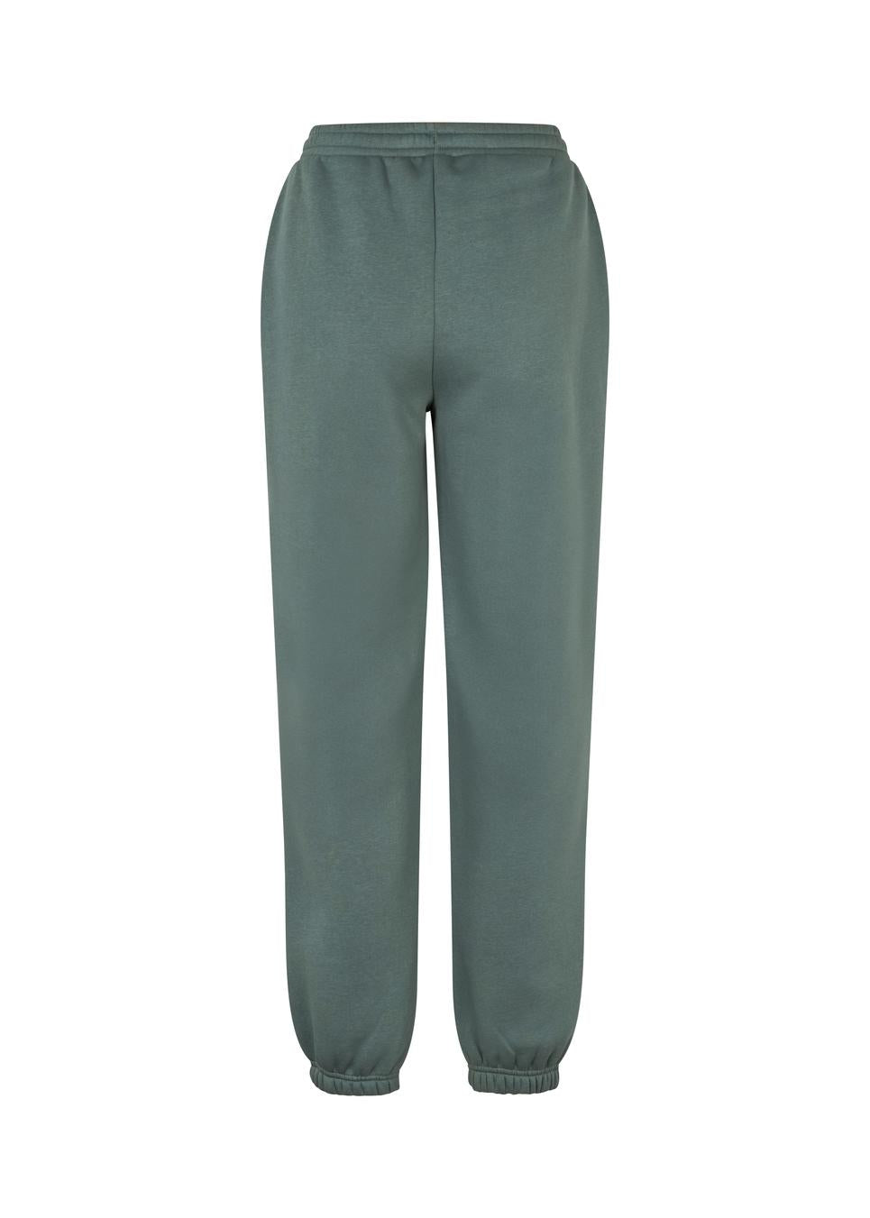 Modstrom Tia MD Trackpants – Balsam Green flat lay back shot