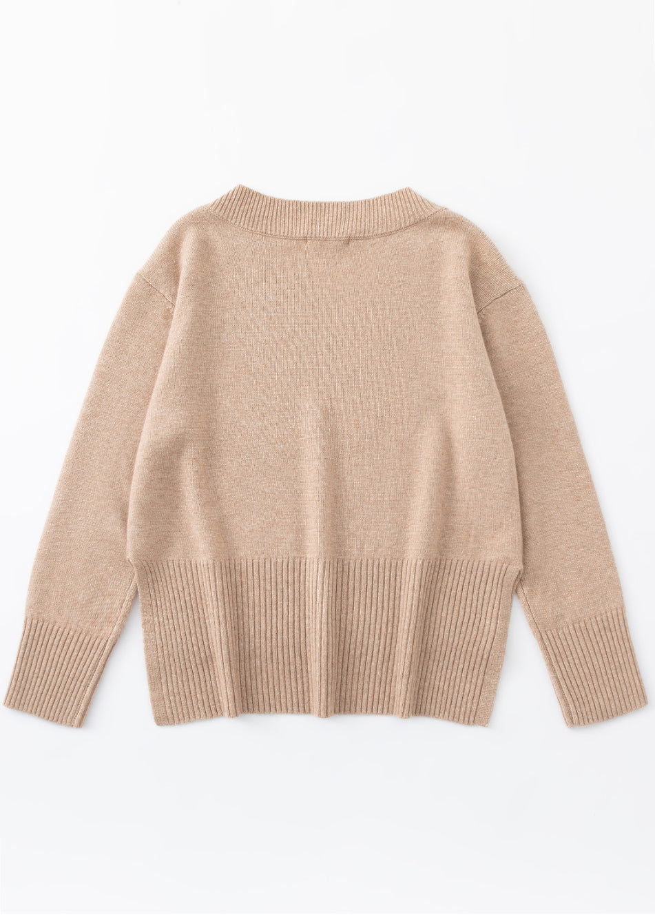 Aleger v-neck sweater toffee back