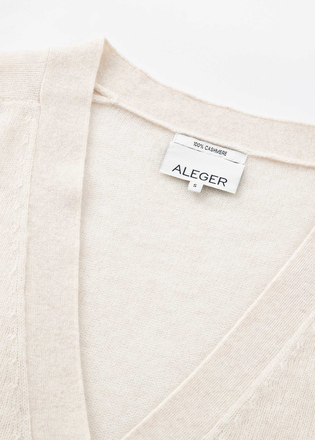 Aleger featherweight cardi in shell v-neck