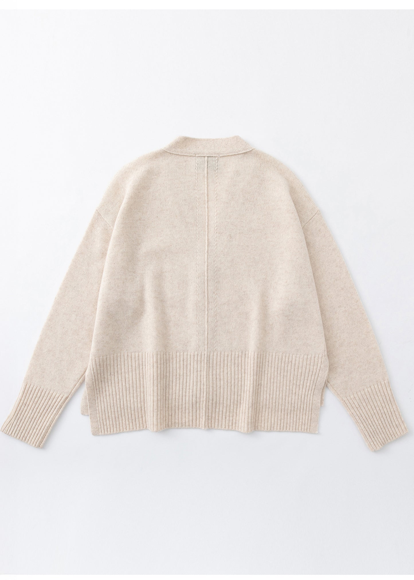aleger cashmere blend oversized cardi in shell back shot
