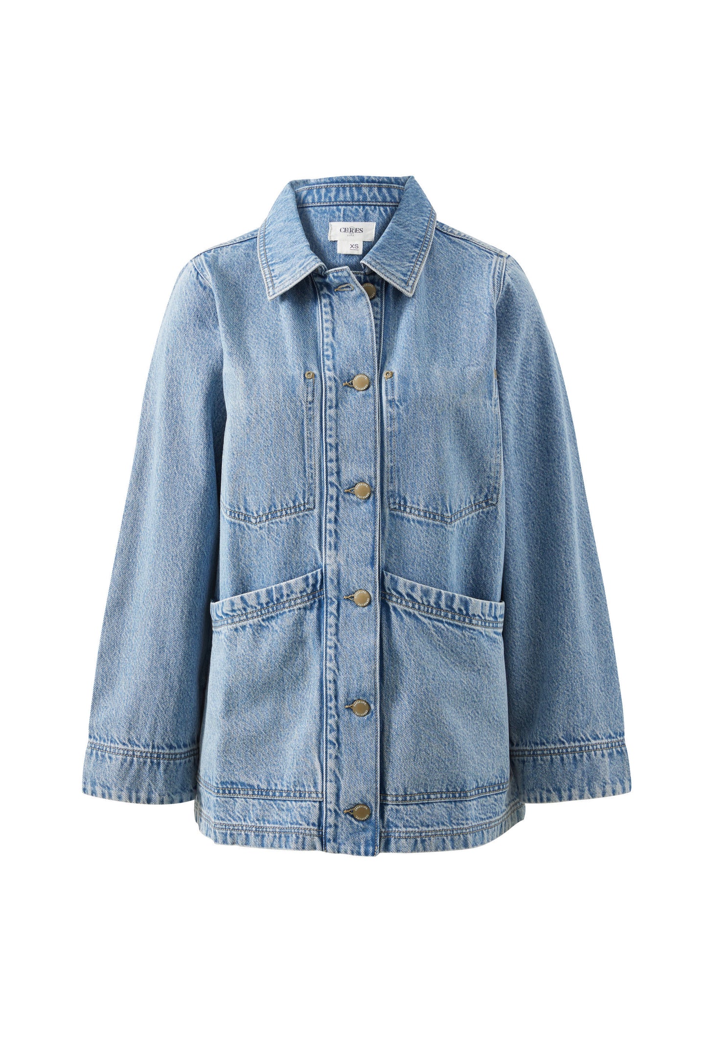 Ceres Life Ava Chore Shacket – flat lay