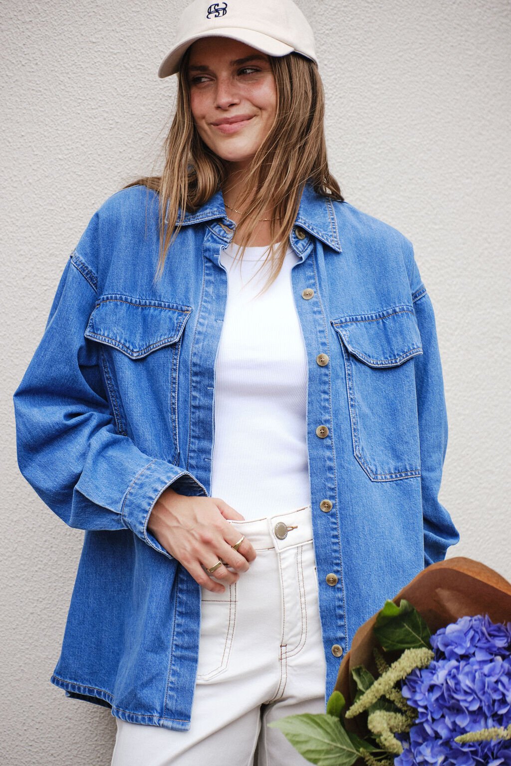 Ceres life essential denim shirt – campaign shot
