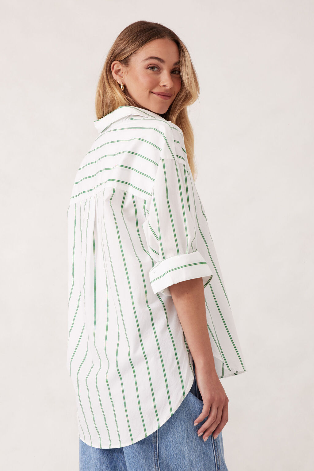 Ceres oversized striped shirt back angle