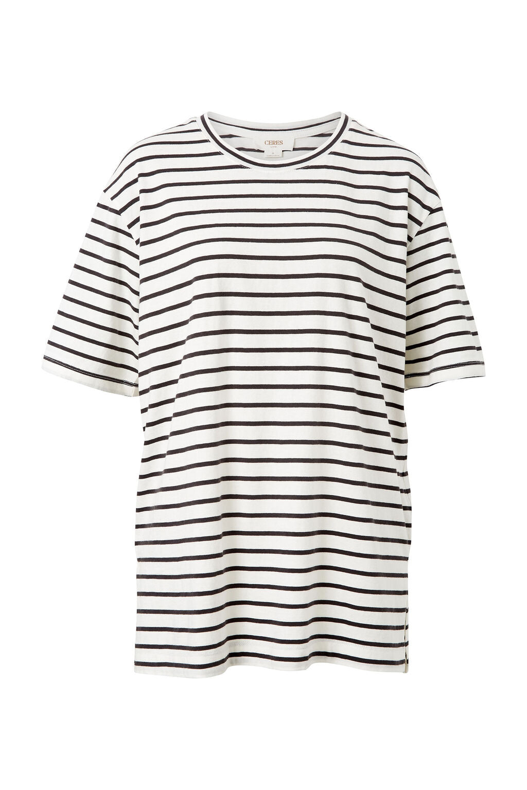 Ceres stripe t-shirt flat lay