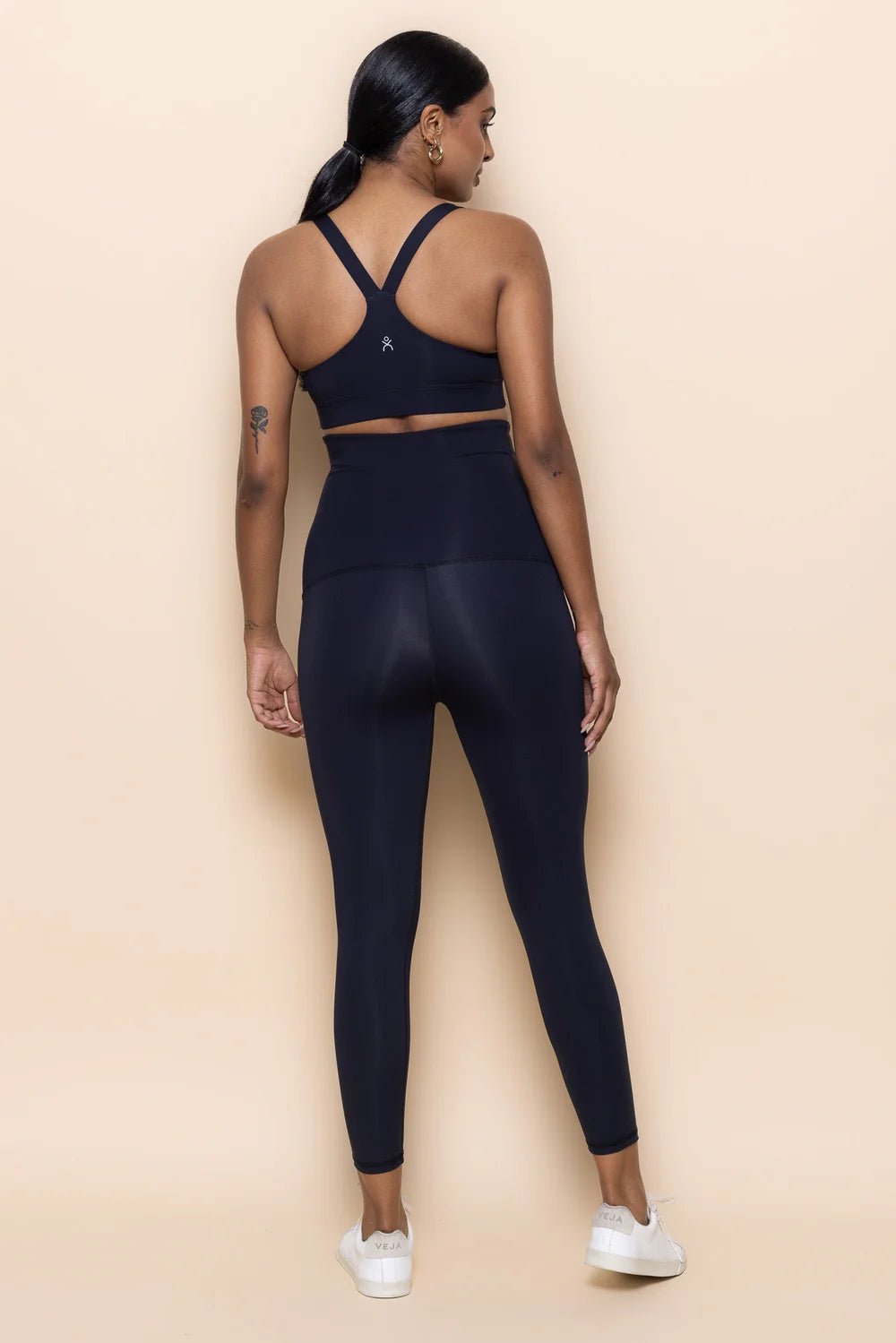 DK Active postnatal support pants in black back angle