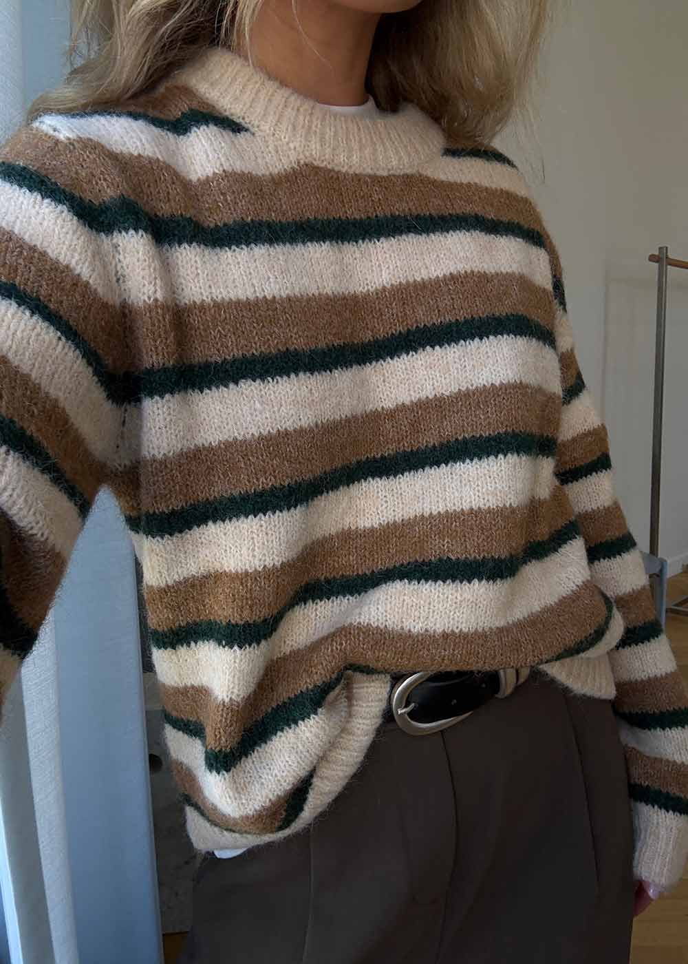 Modstrom Philip md pullover in camel stripe