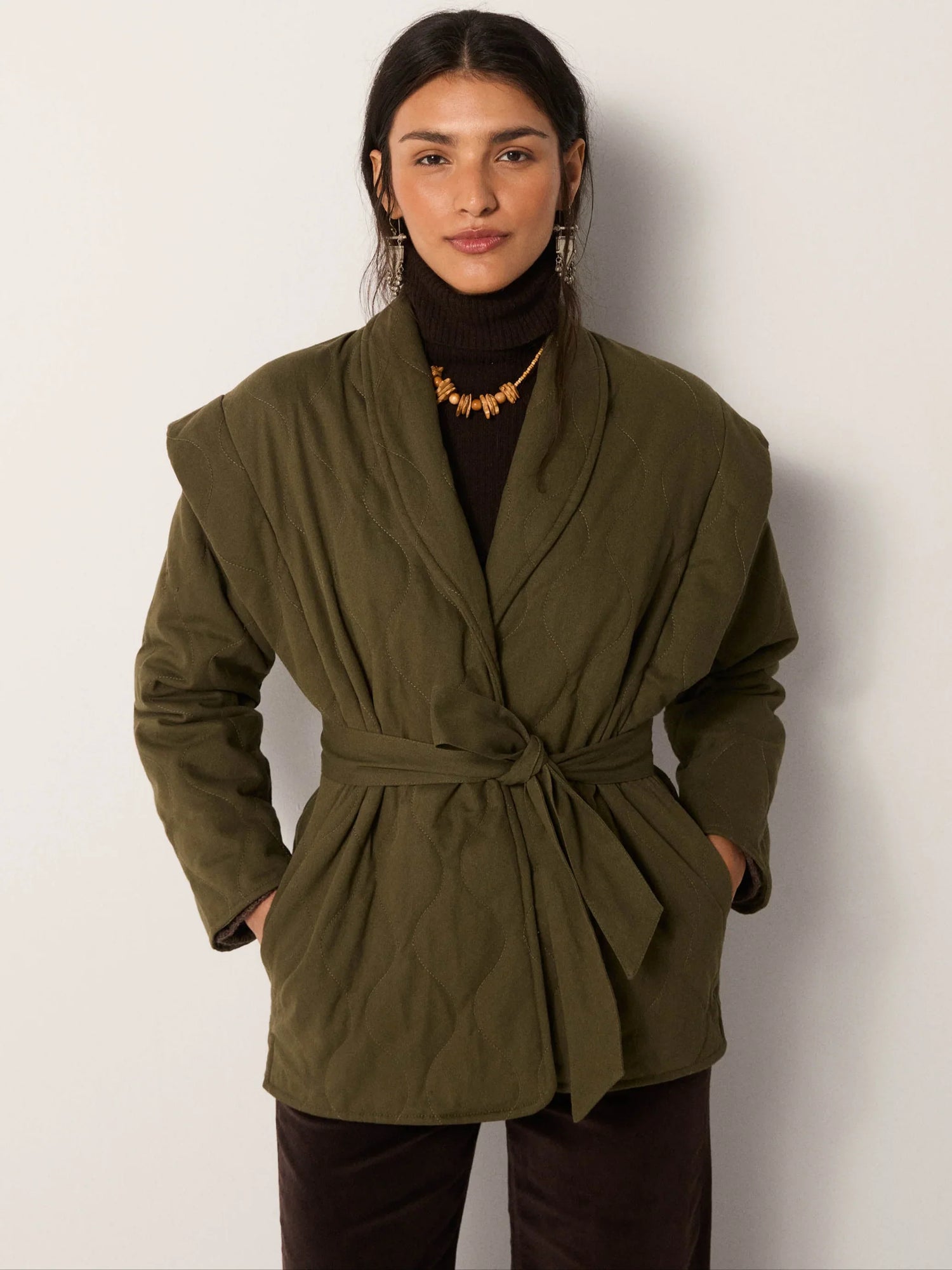 Maison Hotel Lucille Jacket Olive Bloom