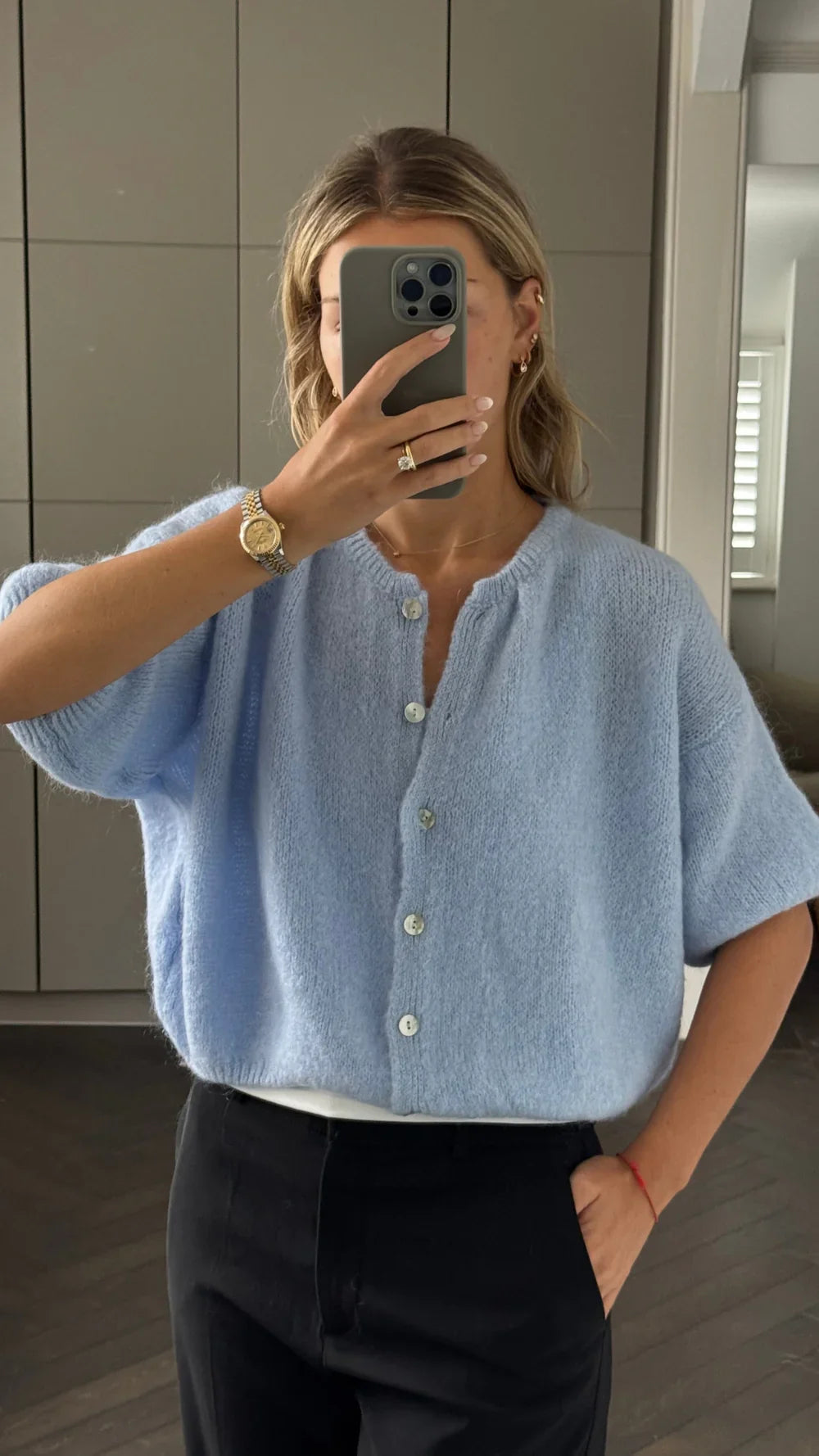 Charli Emme Cardi in sky blue 1