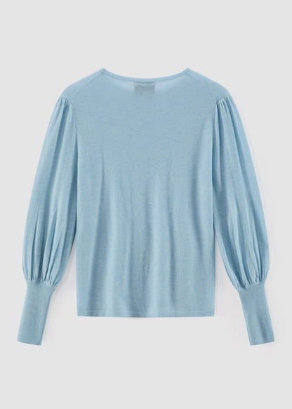 Aleger 071 bell sleeve pale blue 3