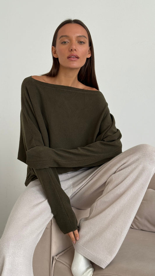 Charli Poppy sweater in khaki