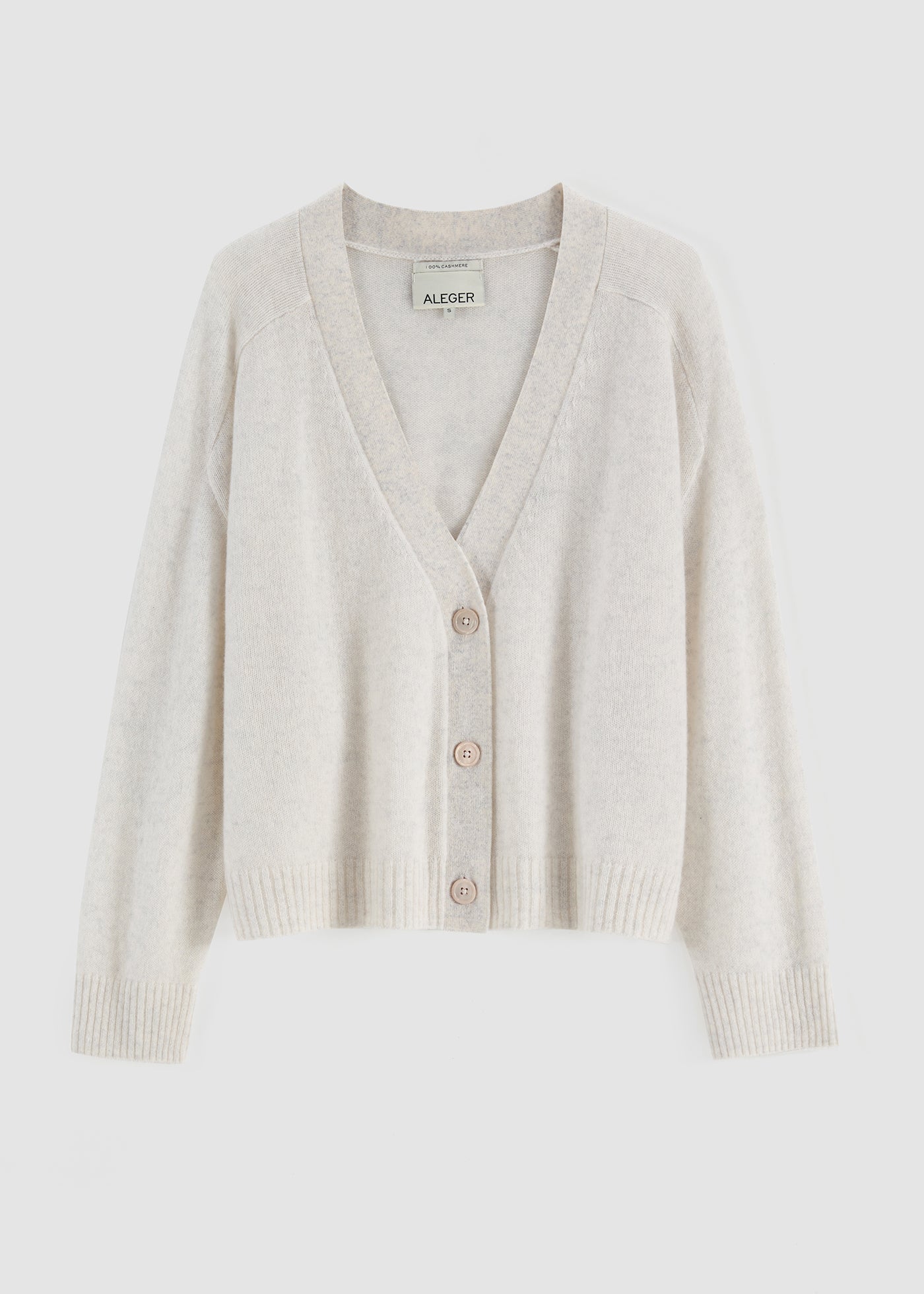 Aleger 275 cashmere cardi in terry2 flat lay