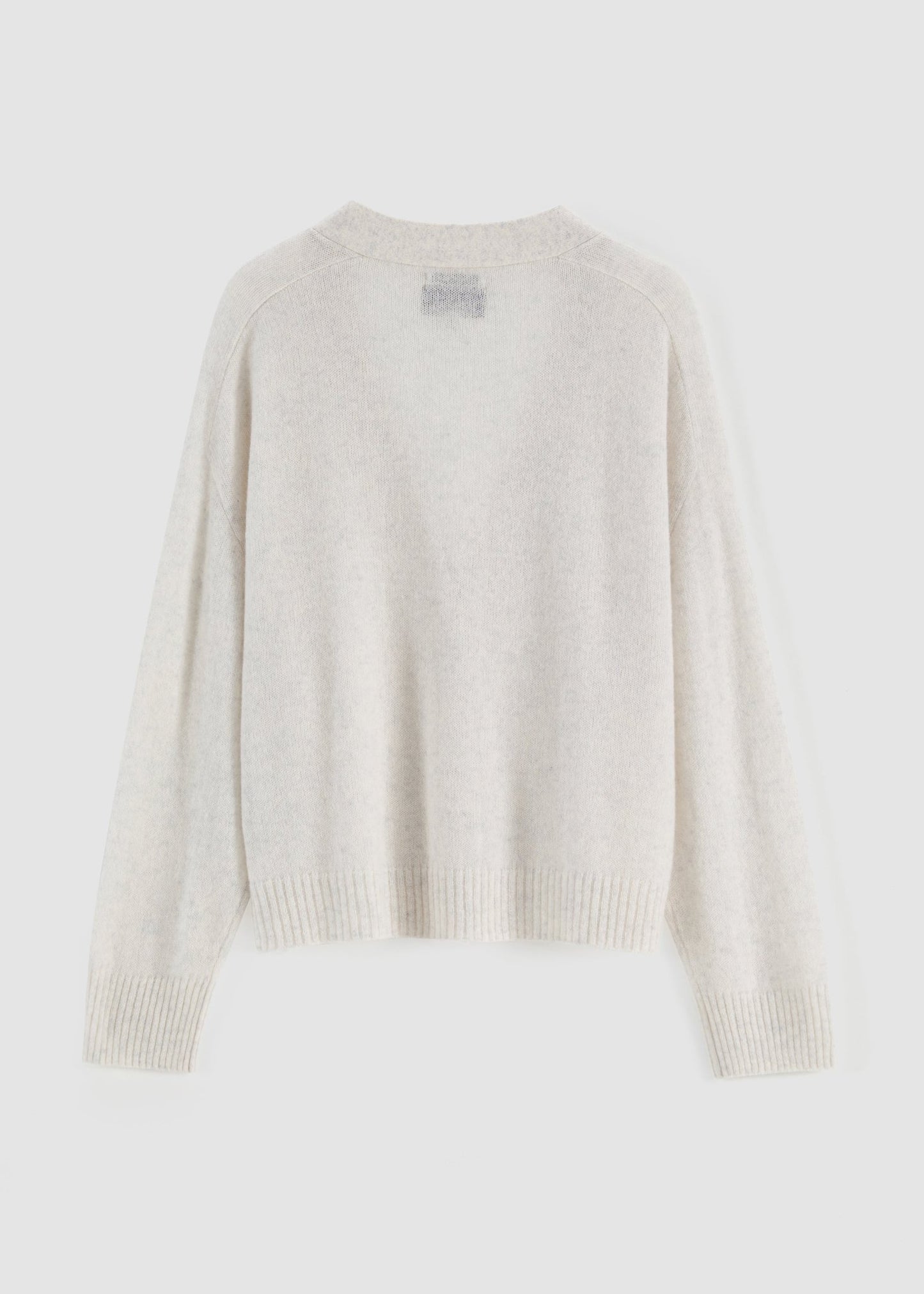 Aleger 275 cashmere cardi in terry2 flat lay back