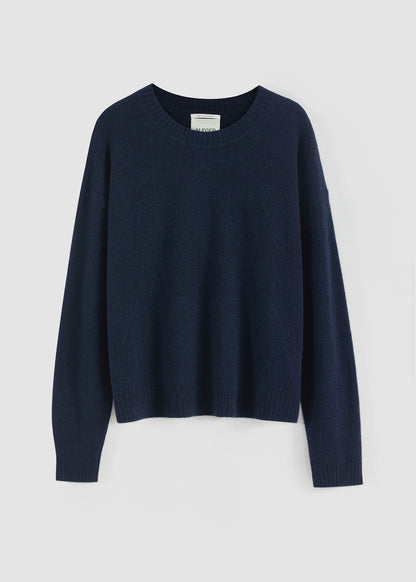 Aleger 294 cashmere sweater in navy 3