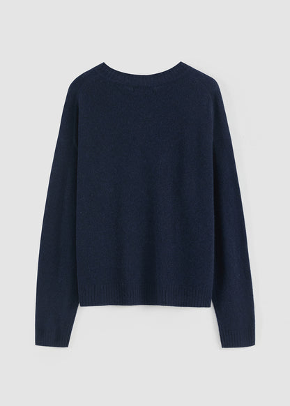 Aleger 294 cashmere sweater in navy 4